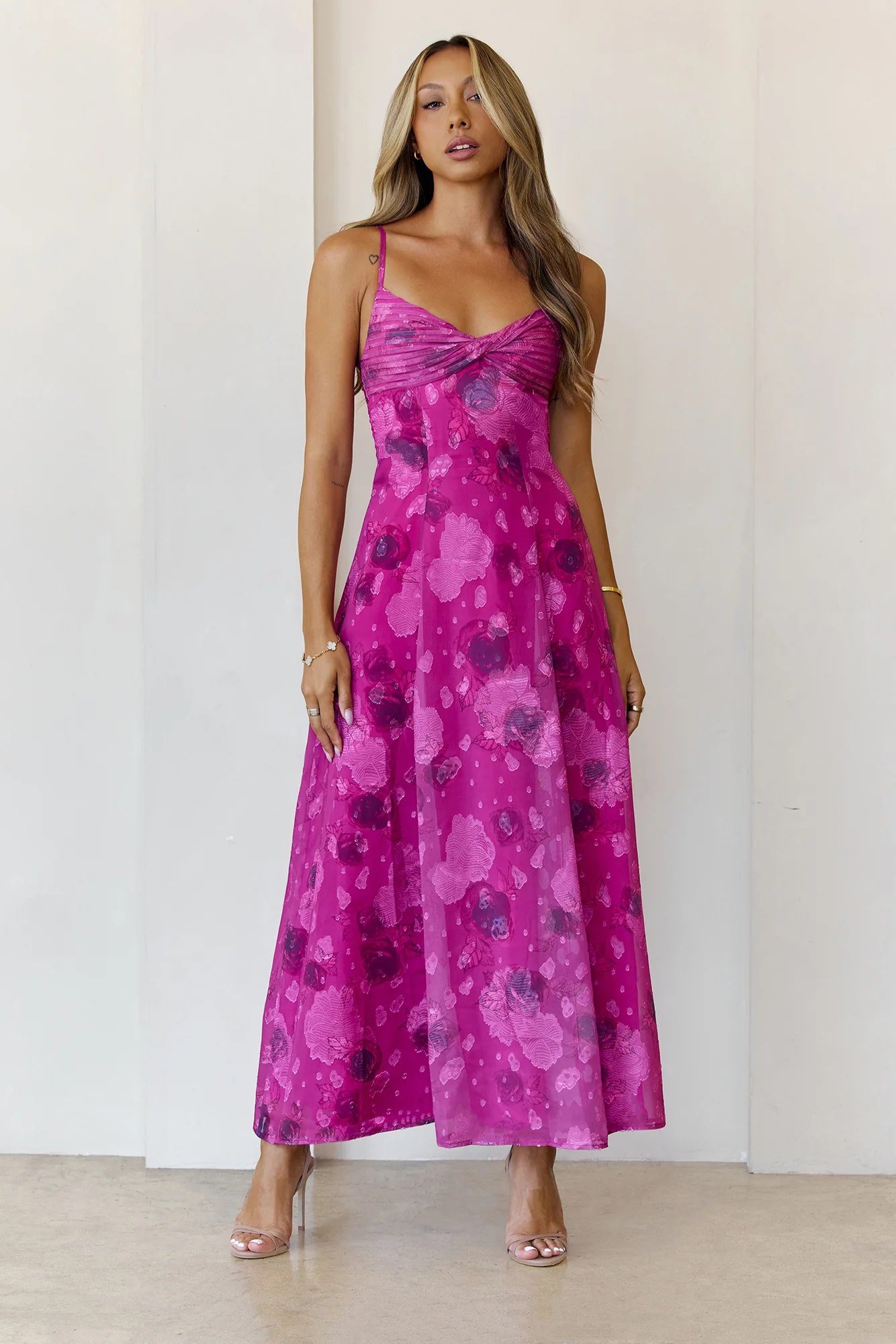 Electric Aura Maxi Dress Pink