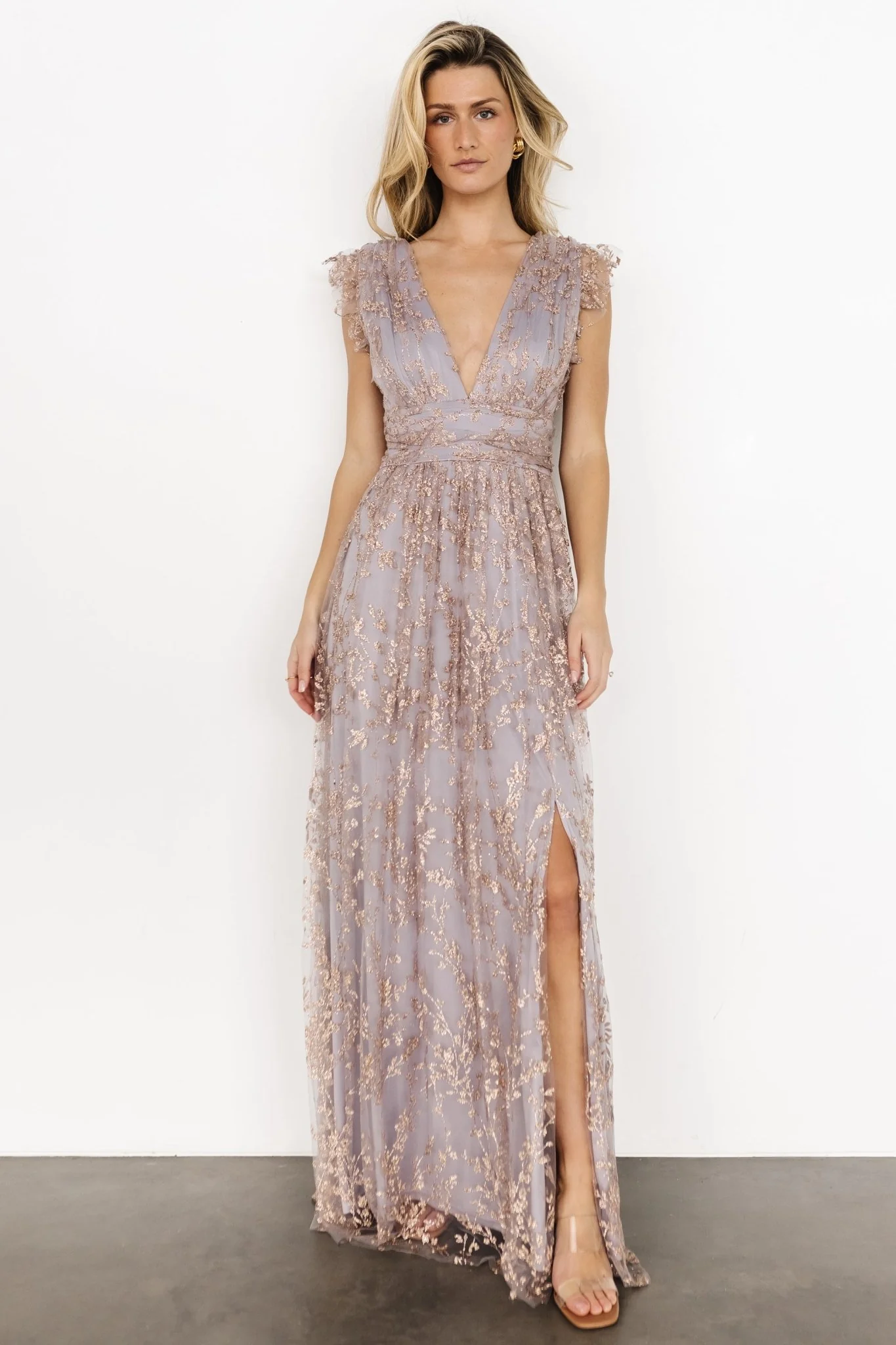 Arlene Shimmer Gown | Dusty Lilac + Rose - luluinthesky