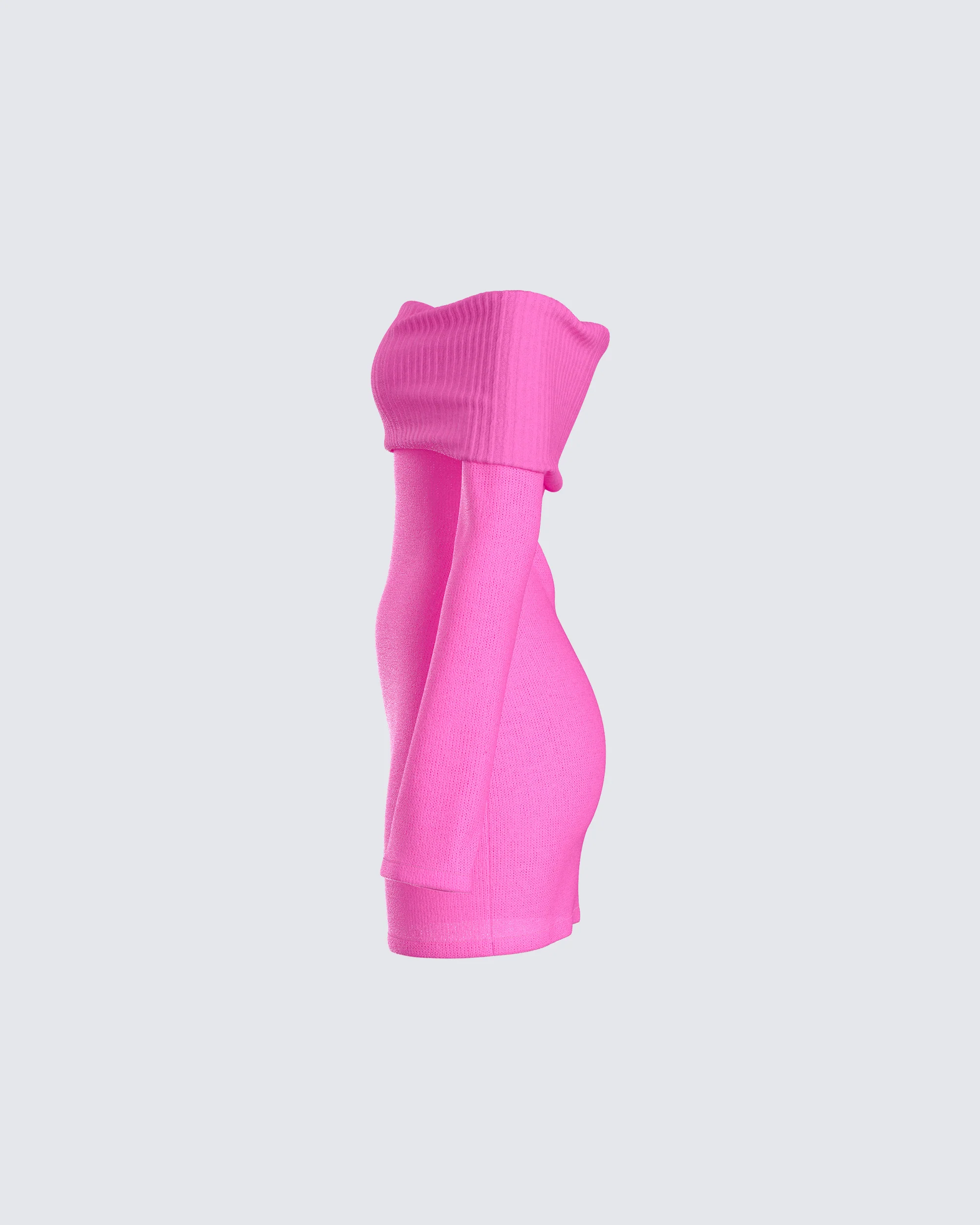 Abeni Pink Sweater Mini Dress