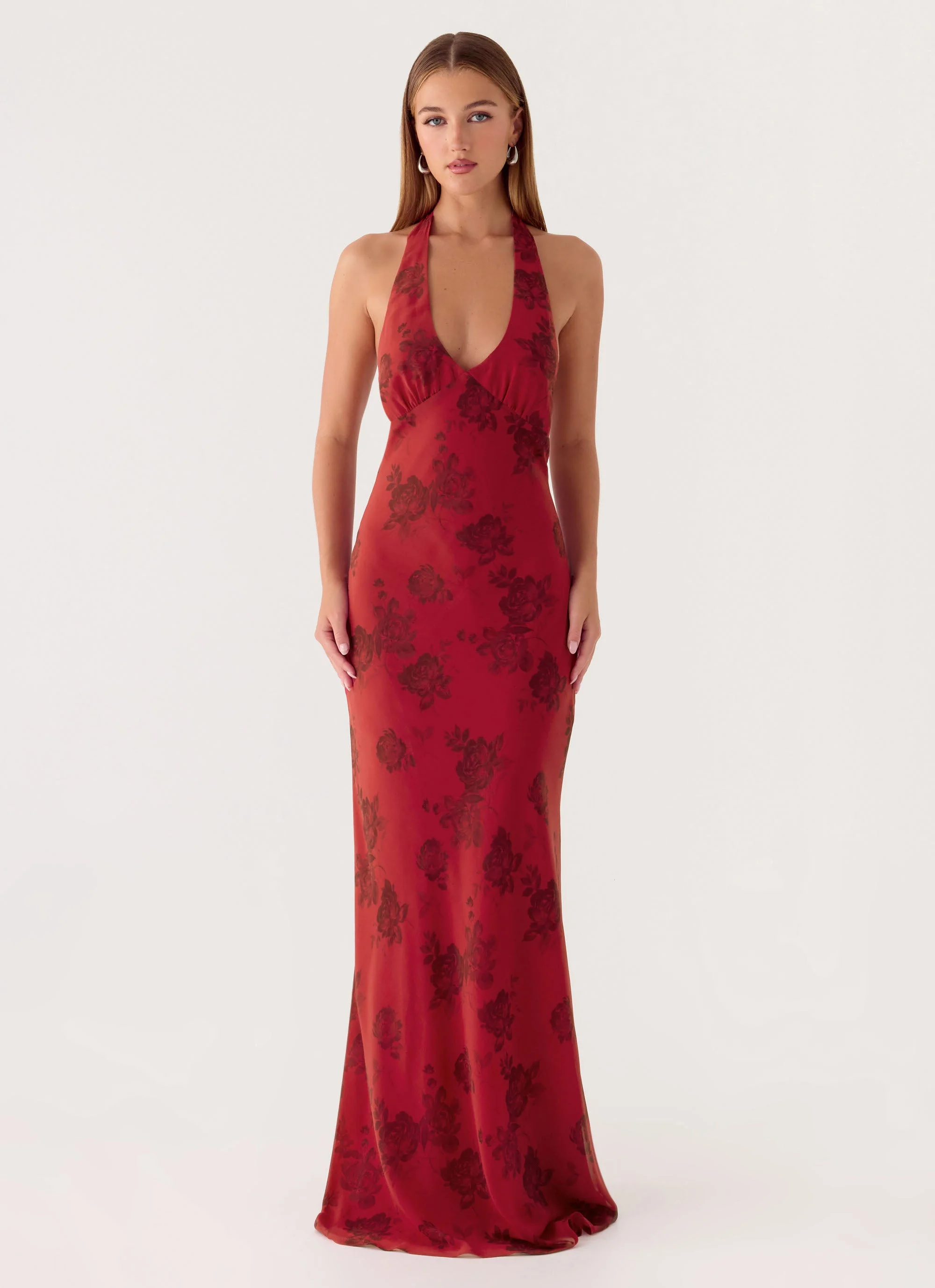 Freja Maxi Dress - Cherry Rose - luluinthesky