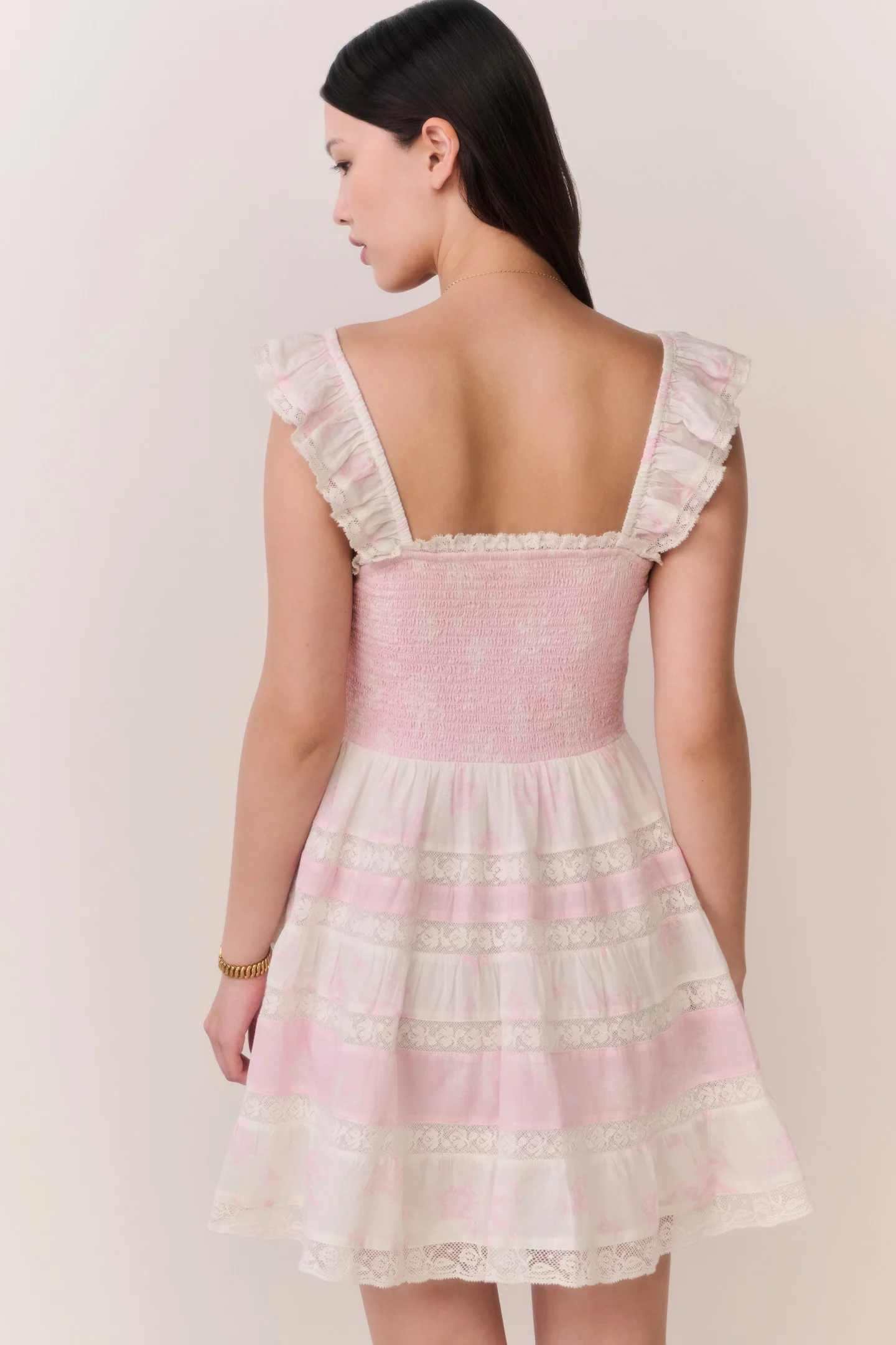 Colbera Mixed Print Cotton Mini Dress