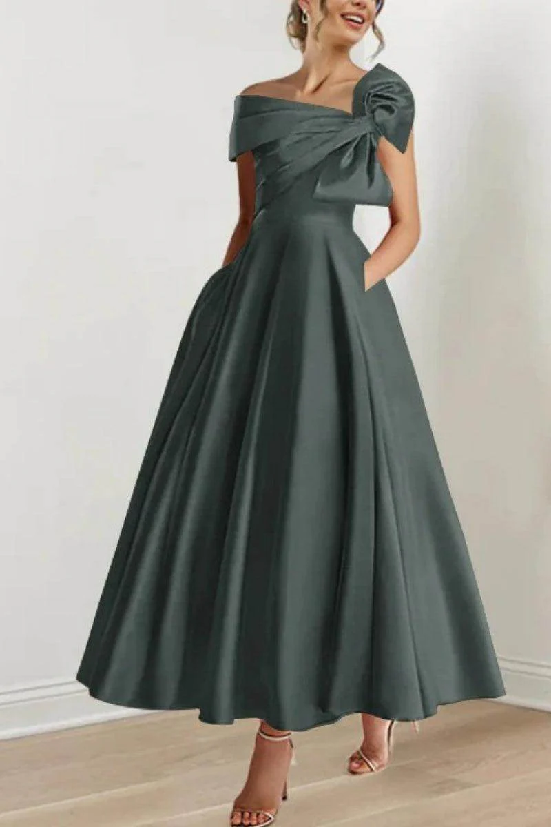 A Line Off The Shoulder Mother Dresses with Bows CM0333