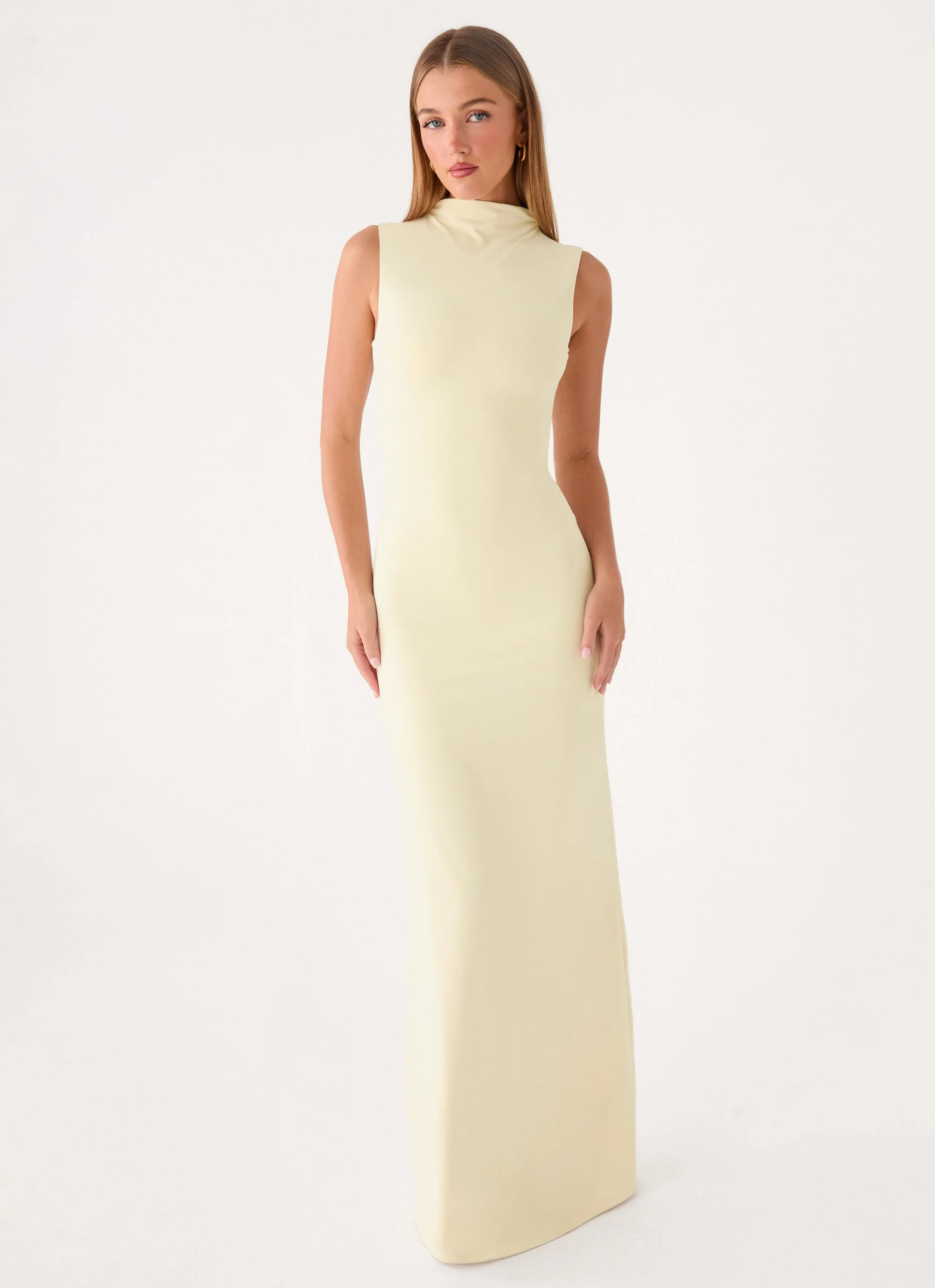 On My Time Maxi Dress - Baby Yellow - luluinthesky
