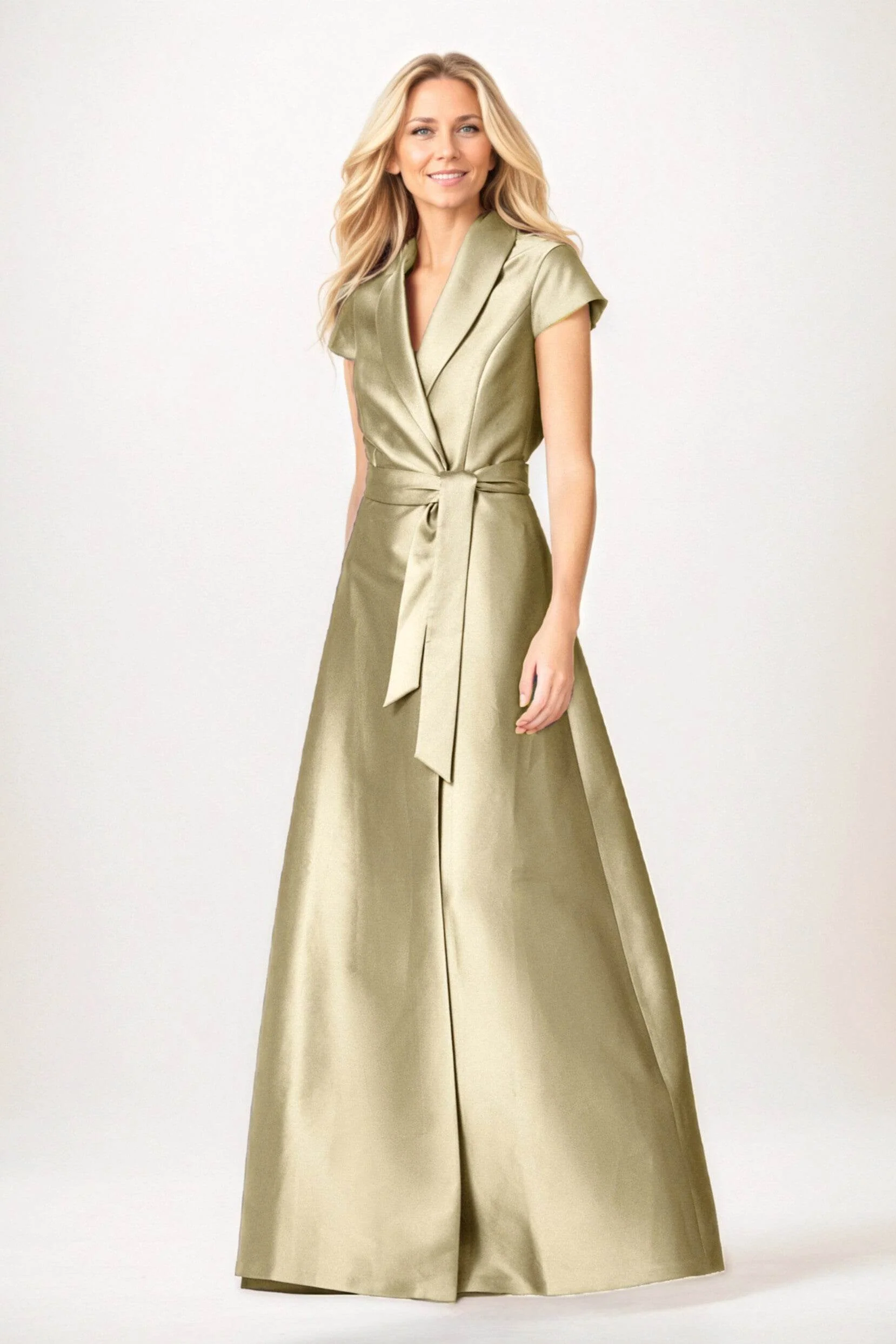 A-Line Maxi Satin Mother of the Bride Dresses CM0401
