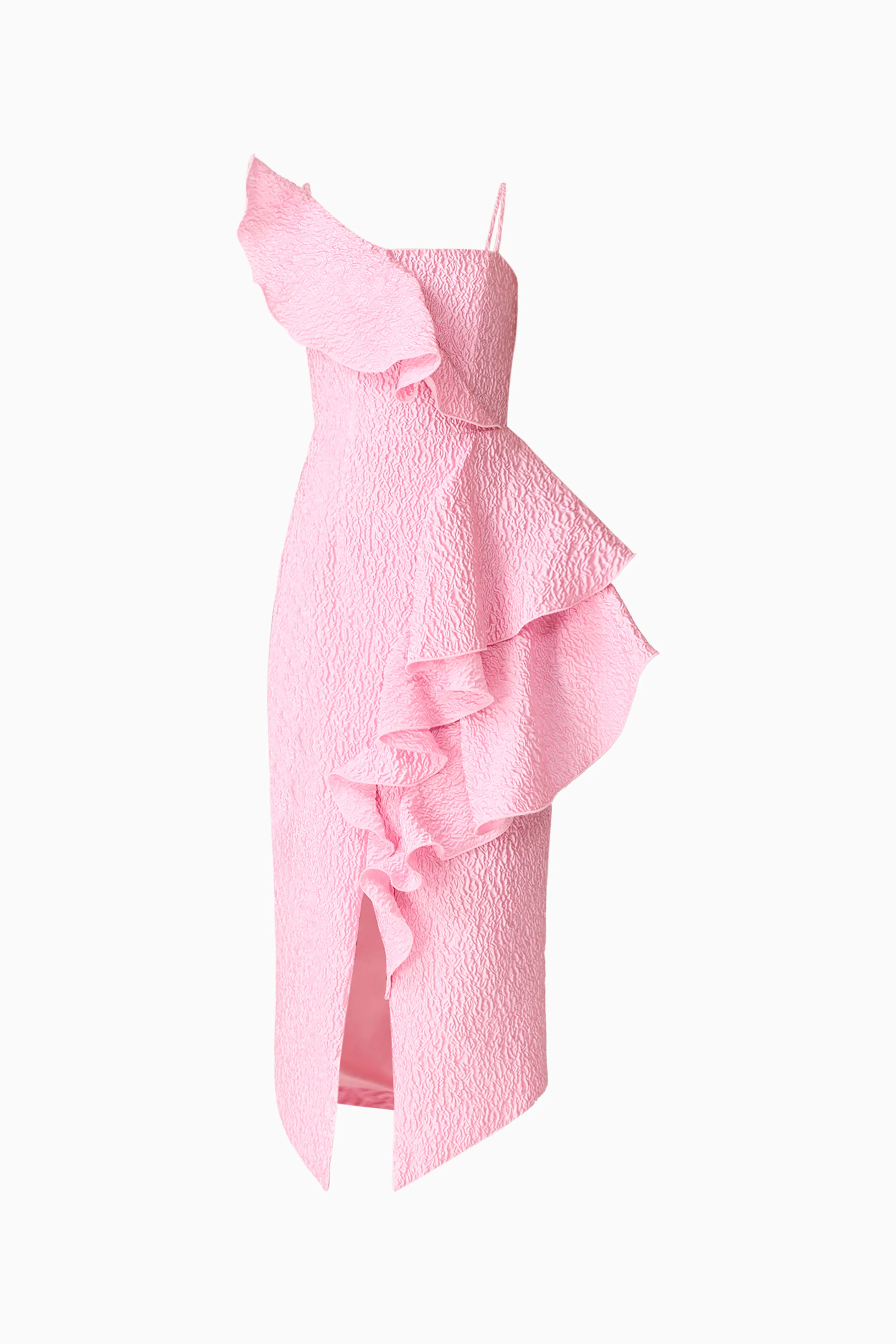 Briallen Jacquard Midi Dress in Pink