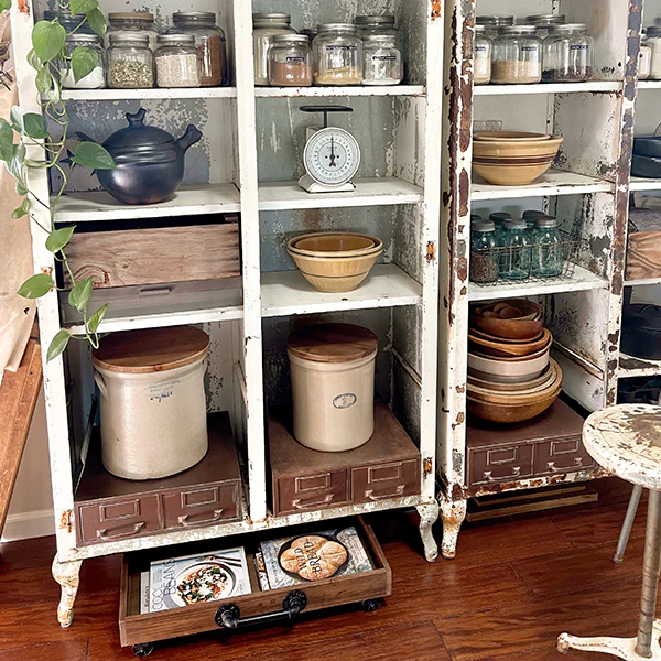 Rustic Wooden Shoe Tray With Wheels
