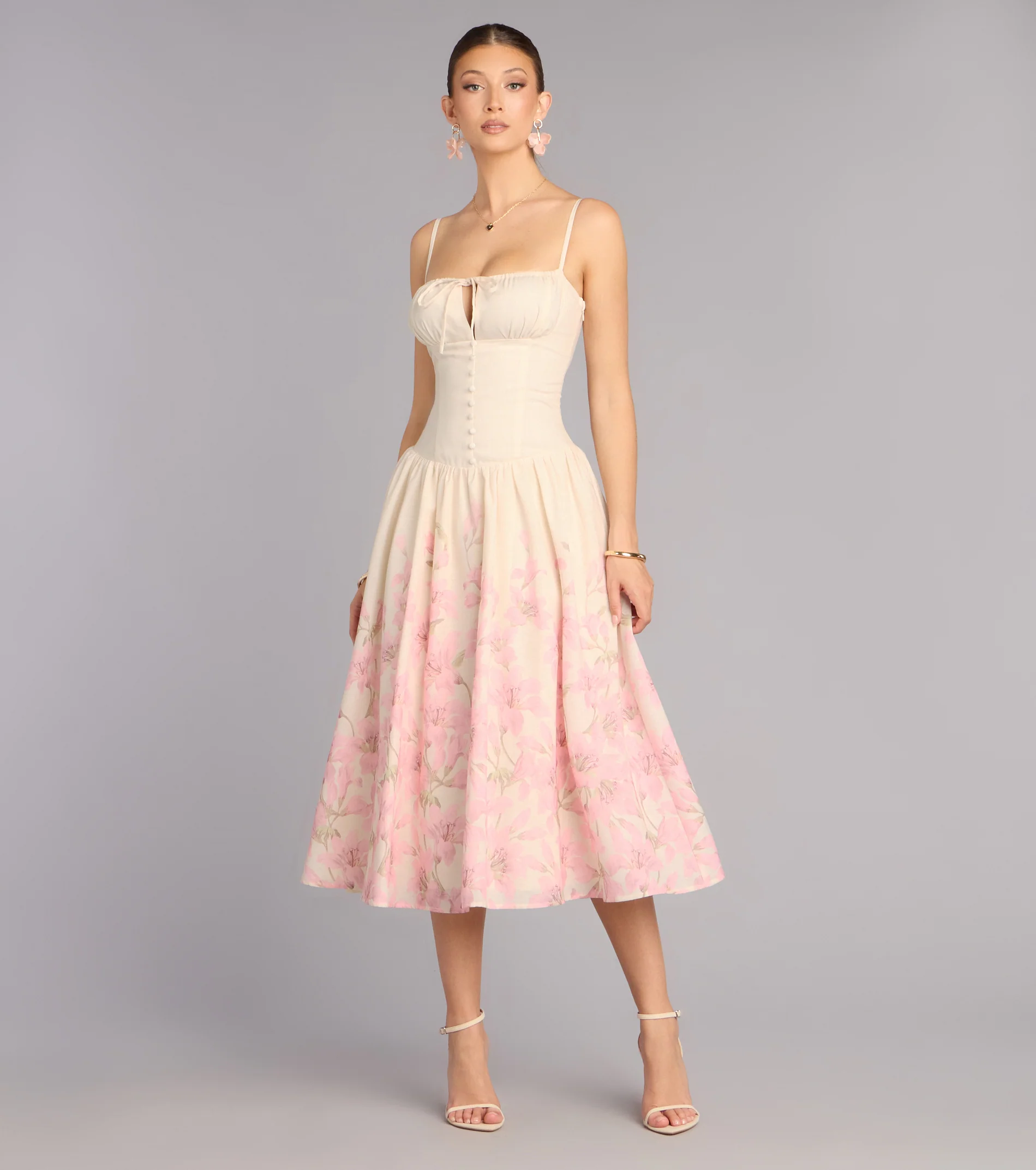 Daydream Bloom Floral Print Midi Dress