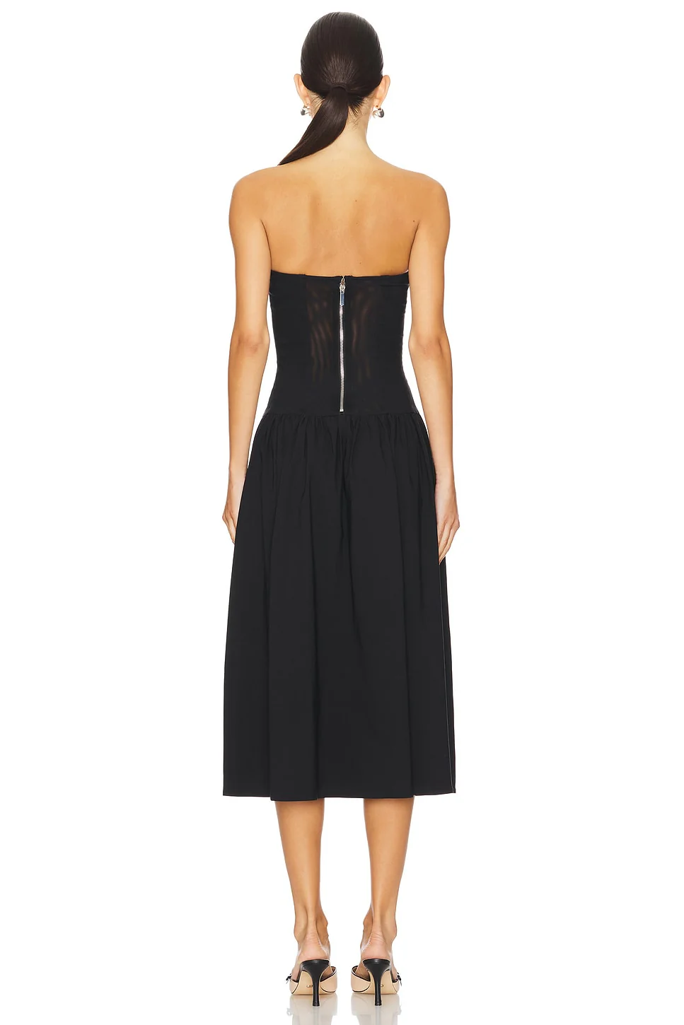 Strapless Corset Midi Dress