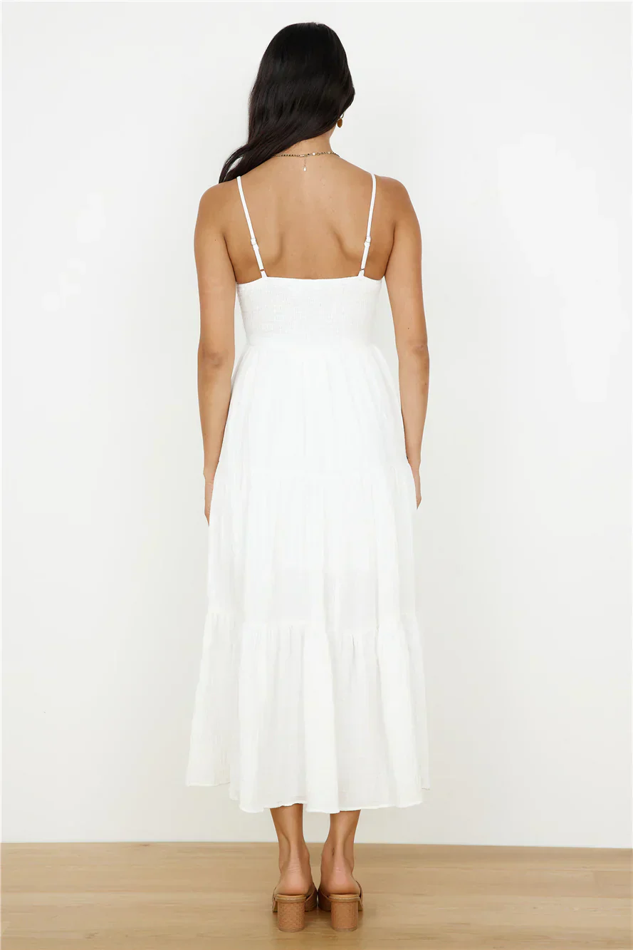 Share The Love Maxi Dress White - luluinthesky