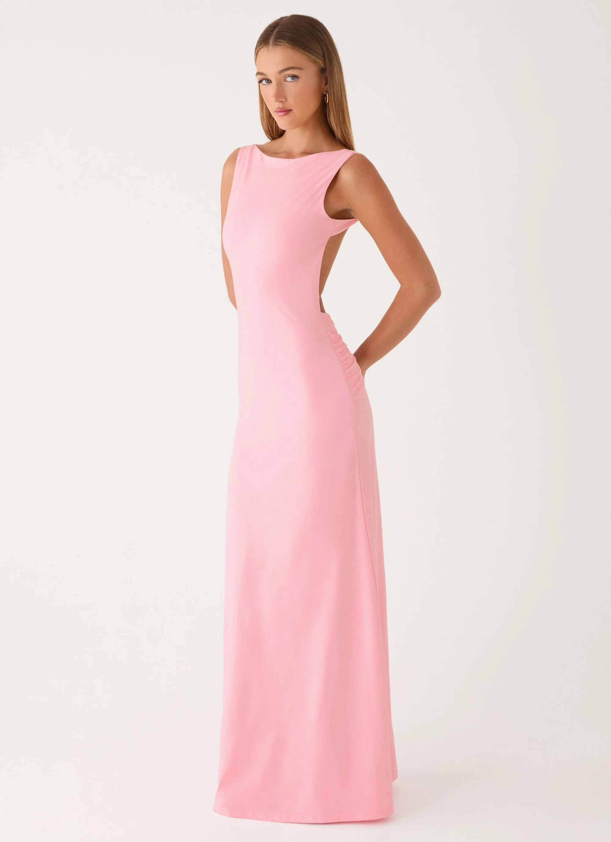 Tamsyn Maxi Dress - Pink - luluinthesky