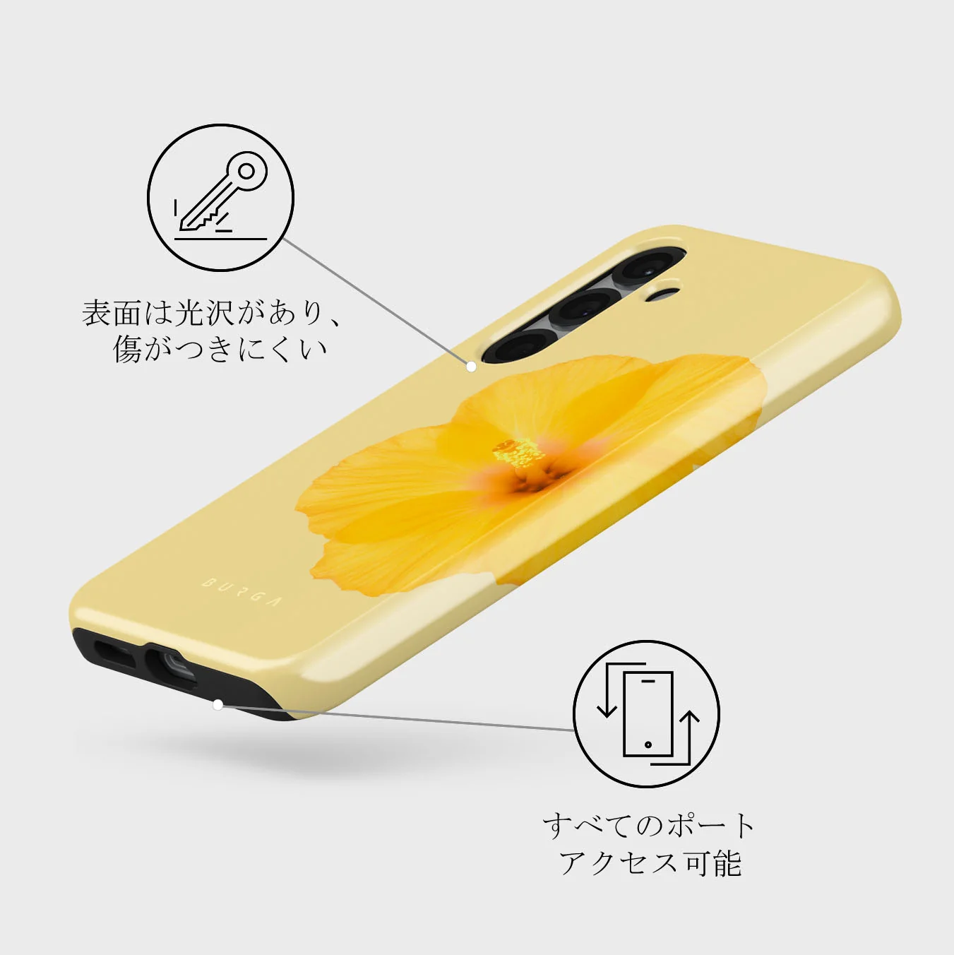 Hibiscus - Samsung Galaxy S25 ケース
