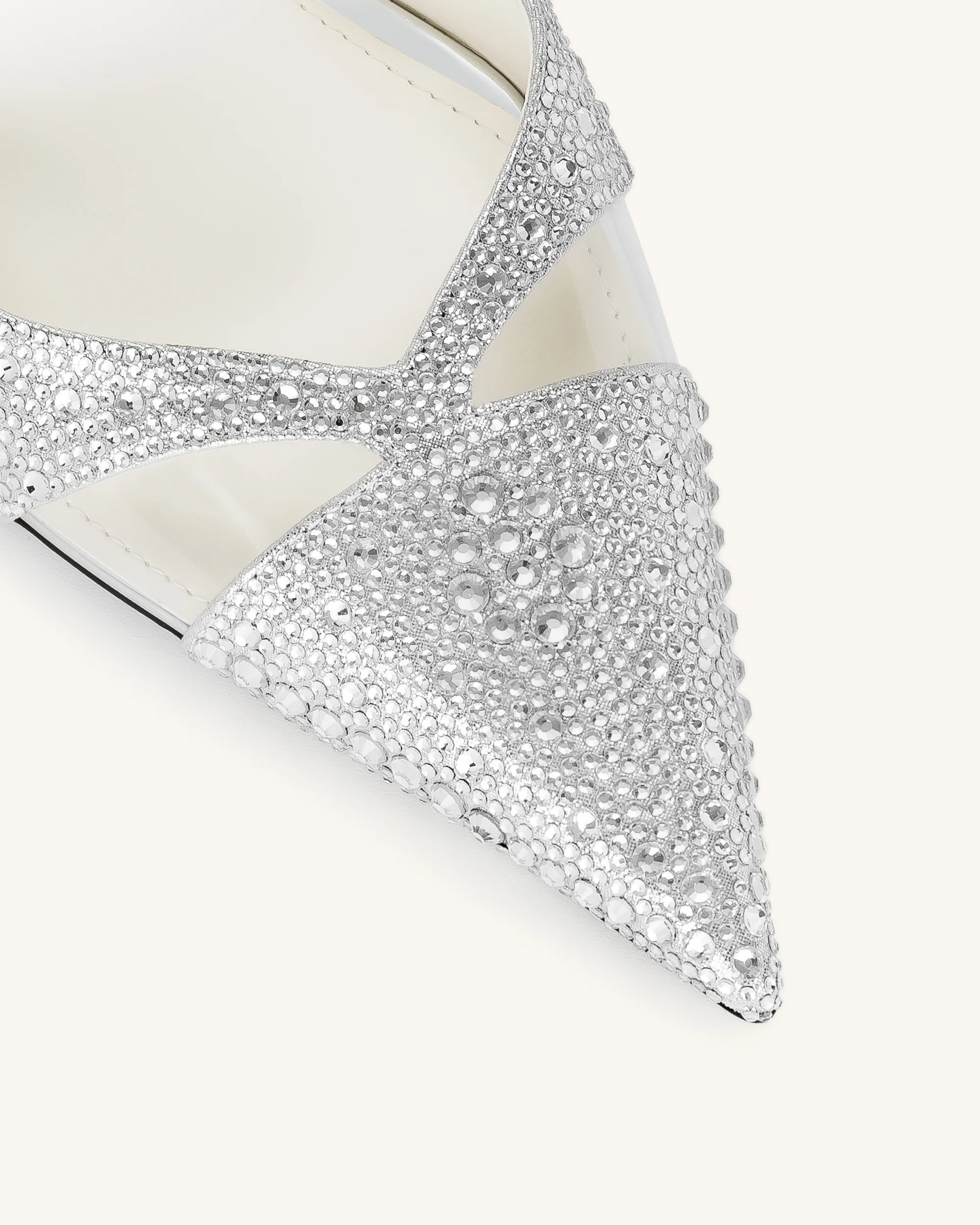 Haidi Artificial Crystal Pumps - Silver
