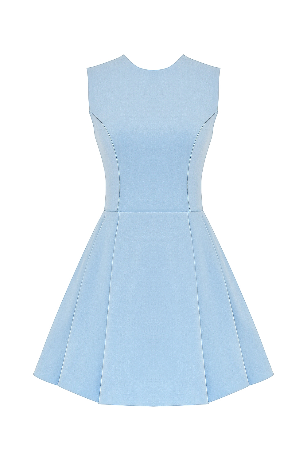 Tuscan Blue Twill Mini Dress