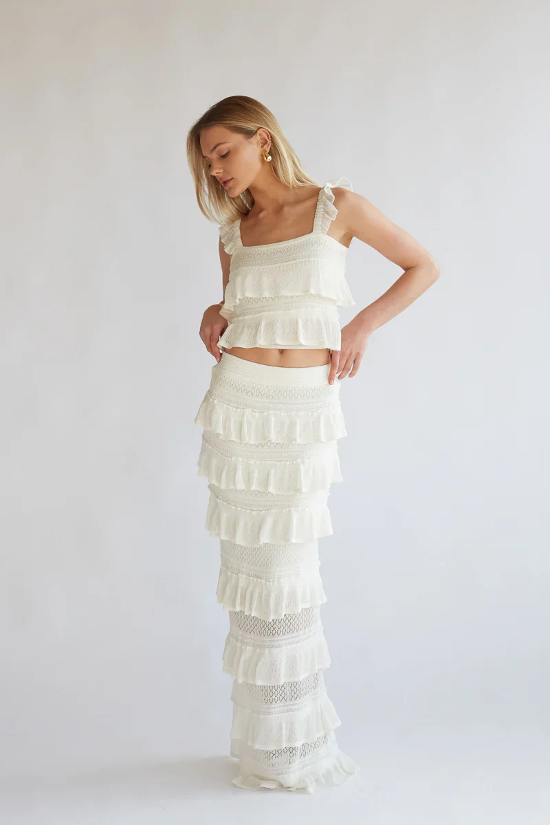 Colette Crochet Top and Maxi Skirt Set - luluinthesky
