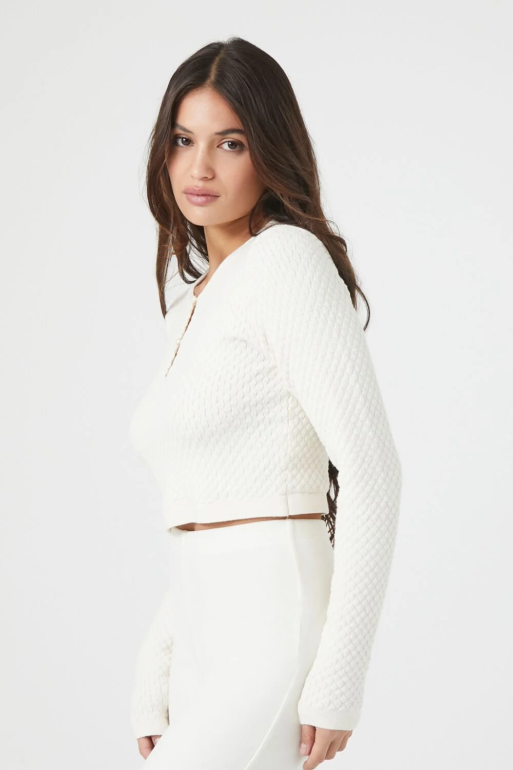Sweater-Knit Cutout Crop Top