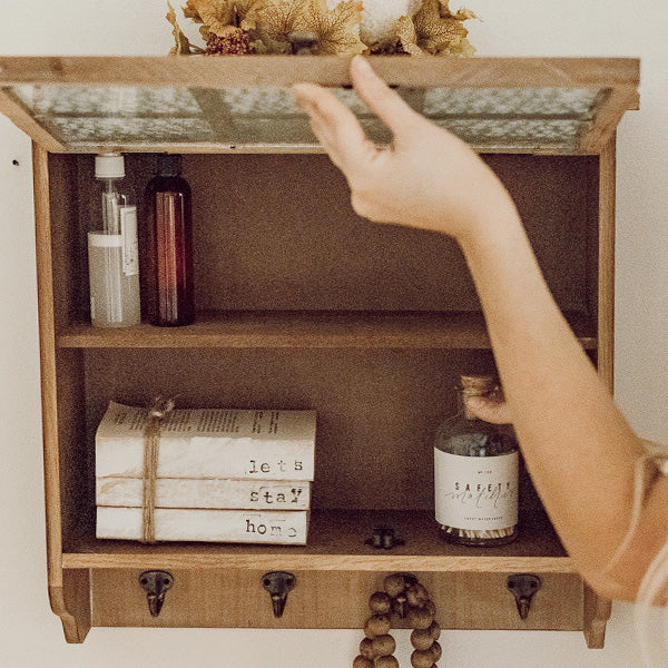 Multi-Functional Wooden Wall Cabinet