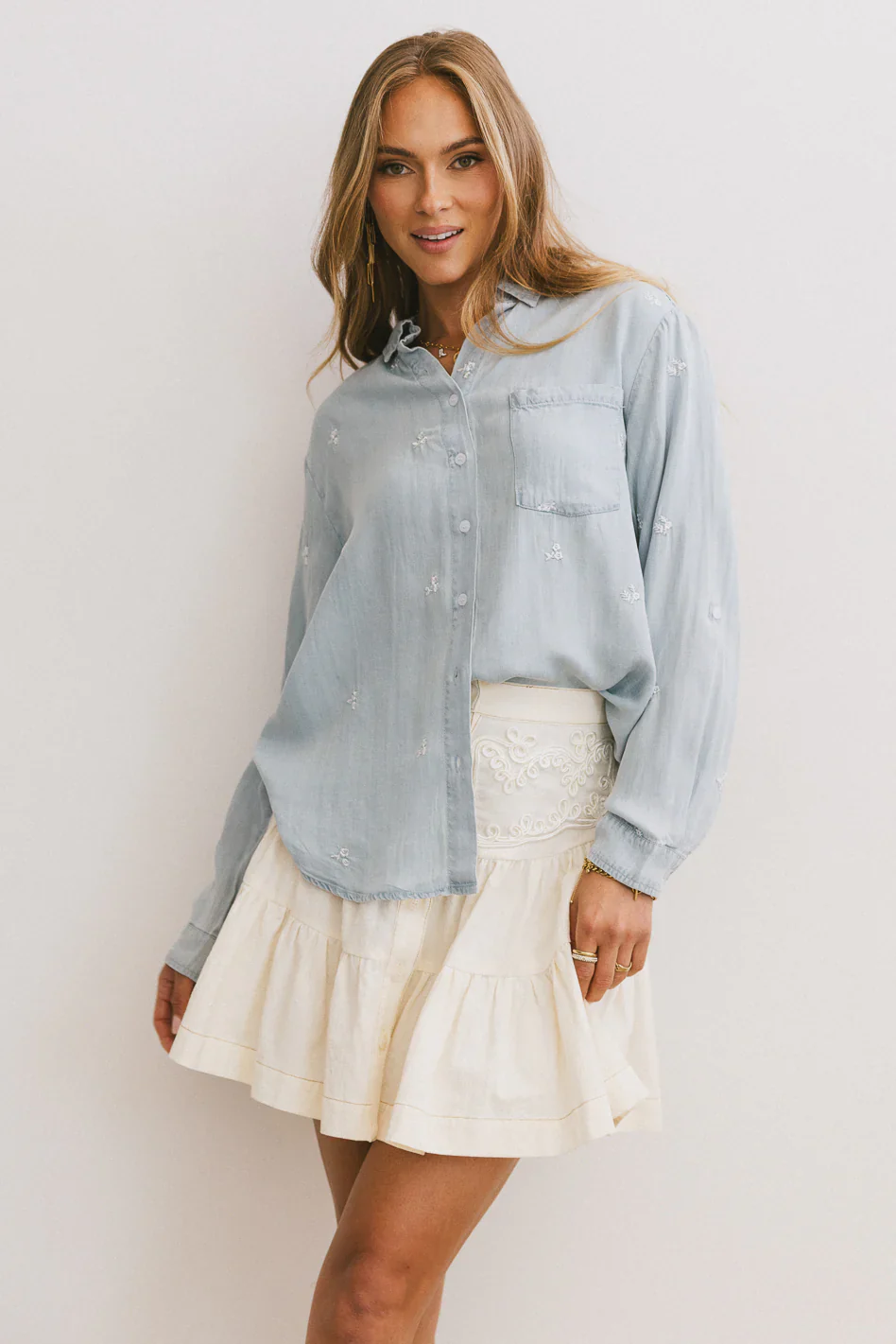 Cody Embroidered Button Up
