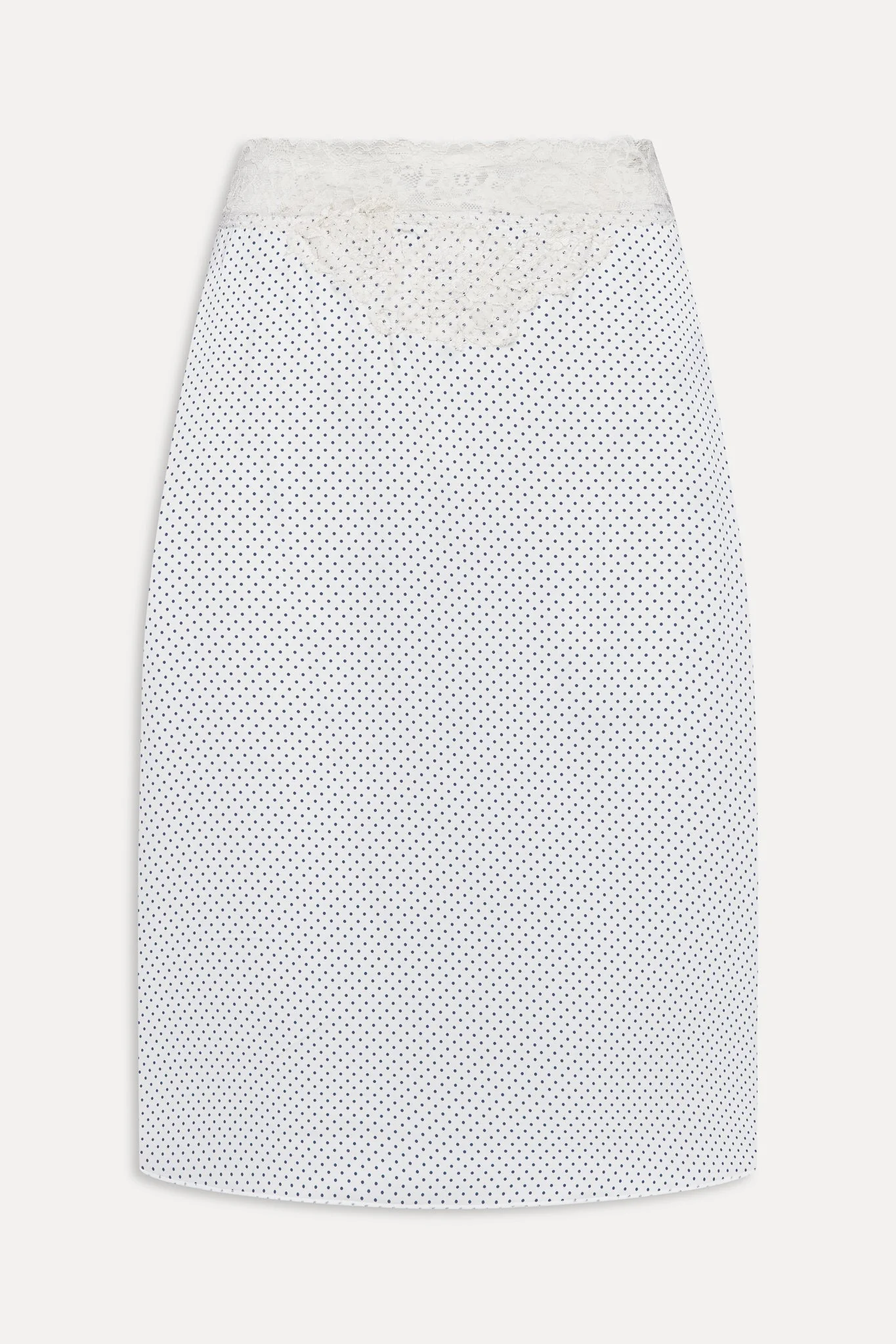Laura Silk Midi Skirt - French Pearl