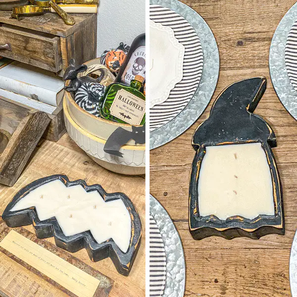 Halloween Wooden Bowl Scented Candle, Choose Your Style