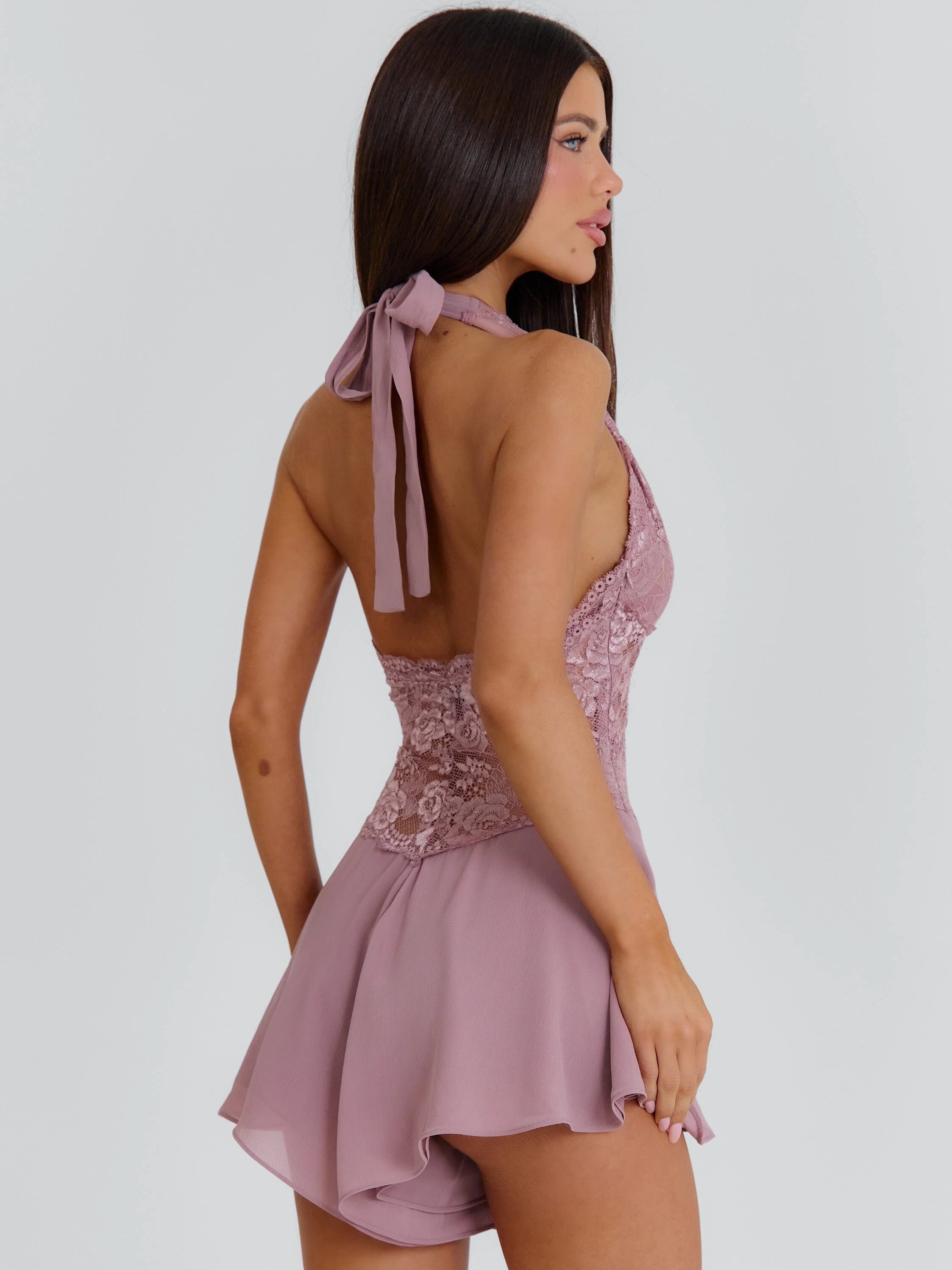 JAYDAH PLAYSUIT DUSTY PURPLE