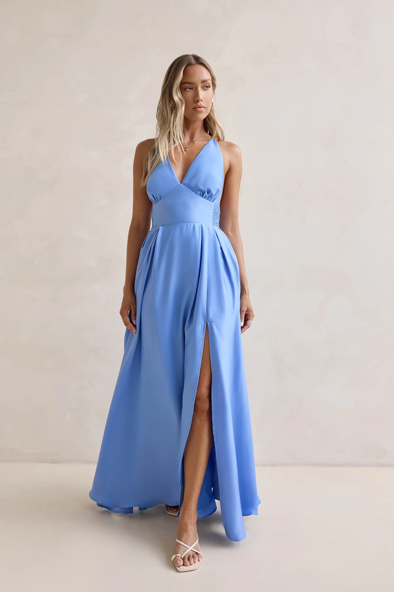 Secret Strolls Maxi Dress Blue