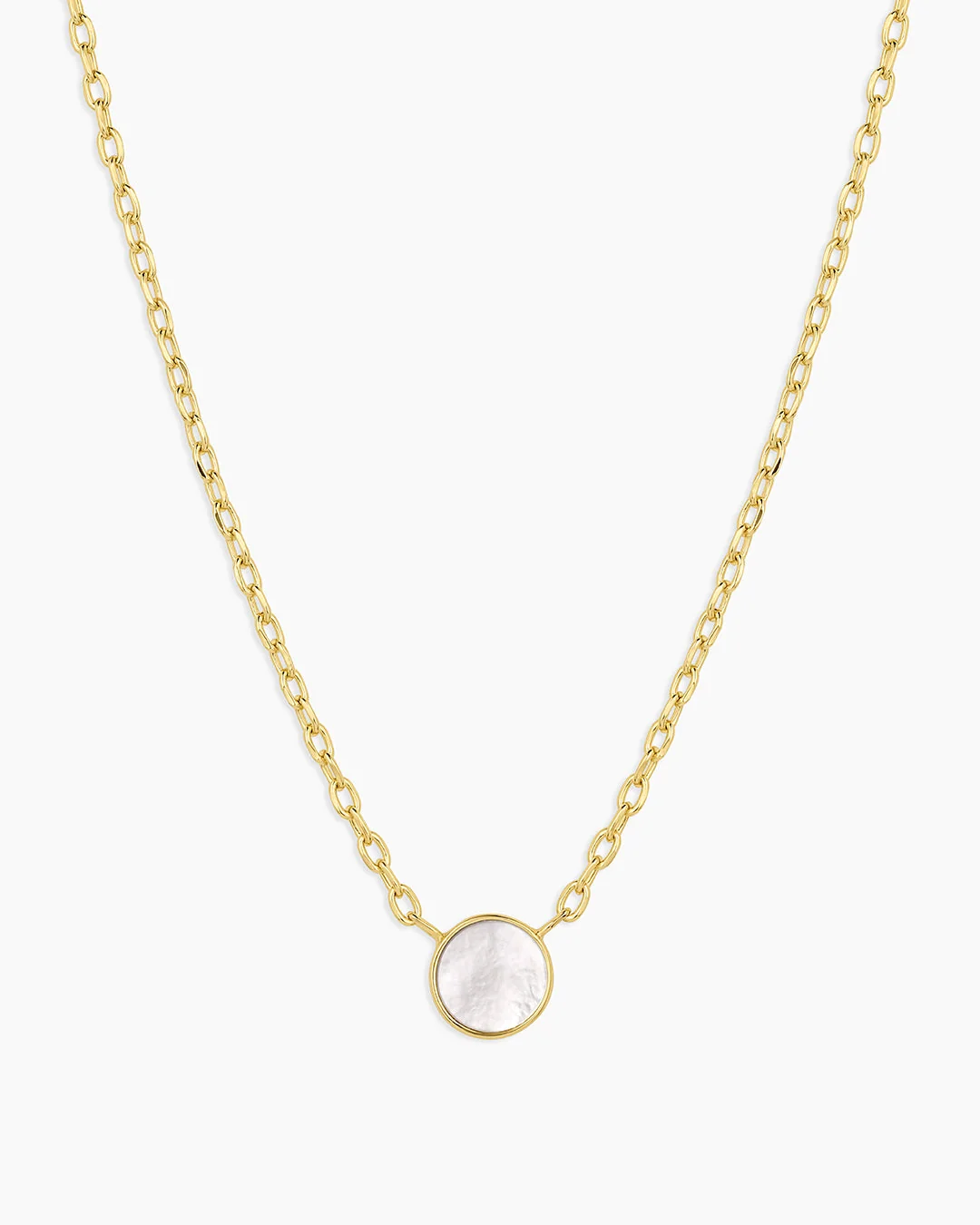 Rose Marble Coin Necklace