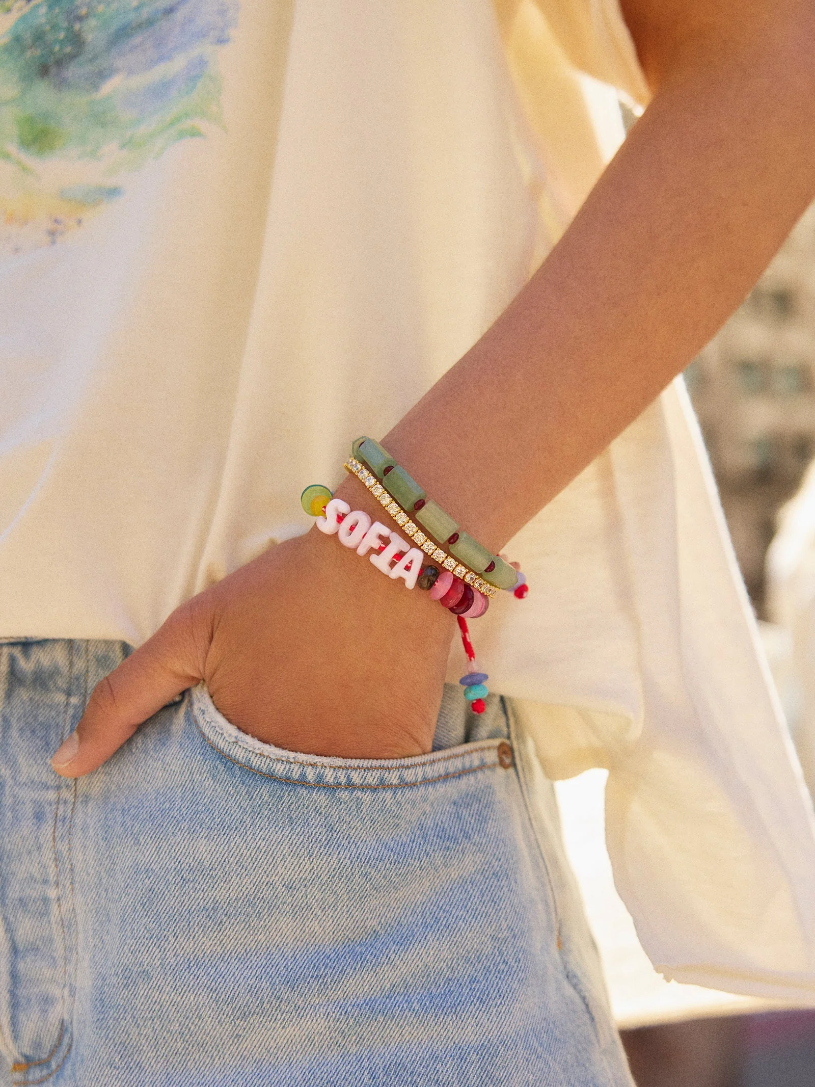 Wear Everywhere Waterproof Custom Bracelet - Multi/Tortoiseshell