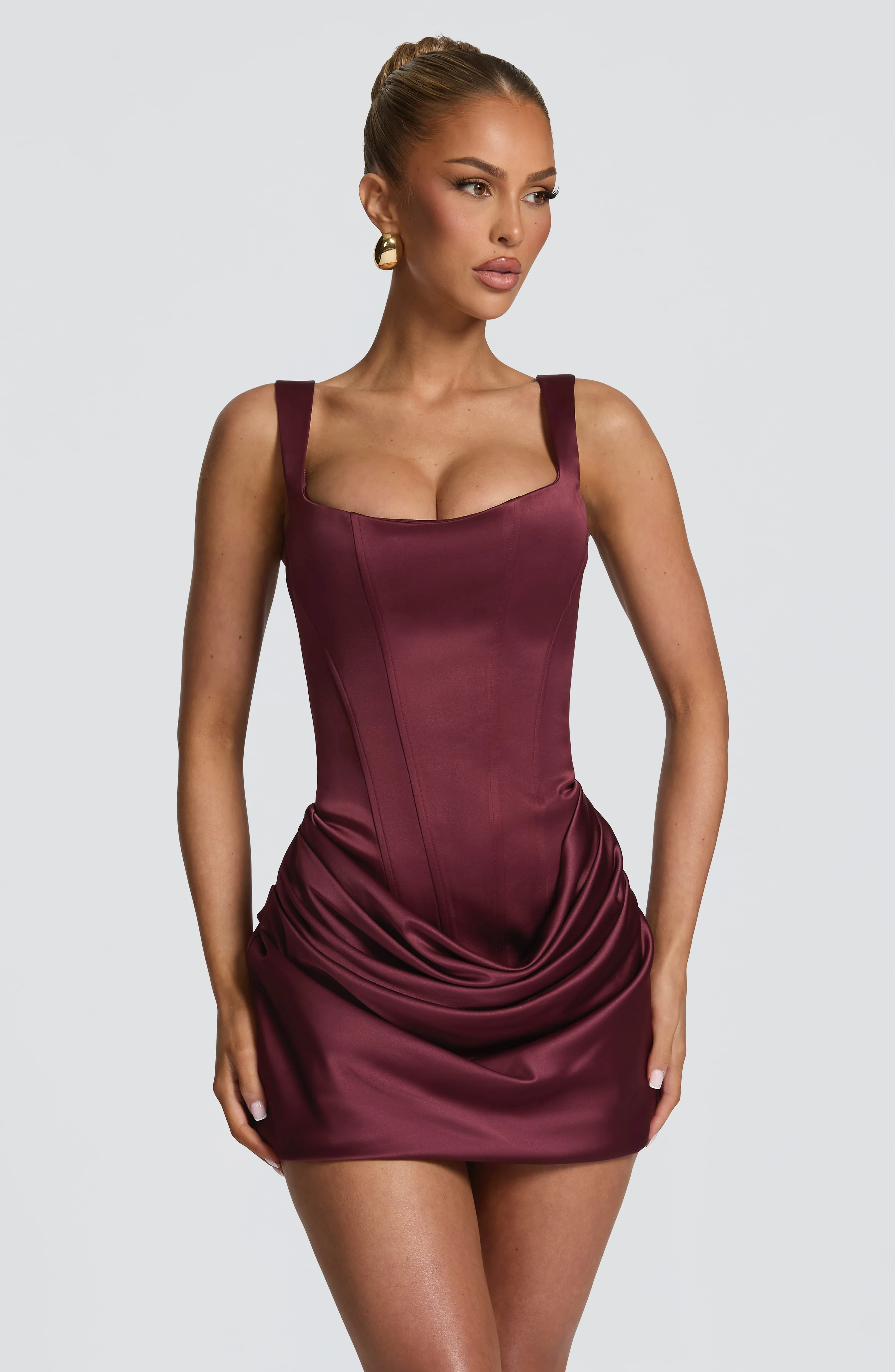 Imogen Mini Dress - Cherry Lacquer - FASHION NOB