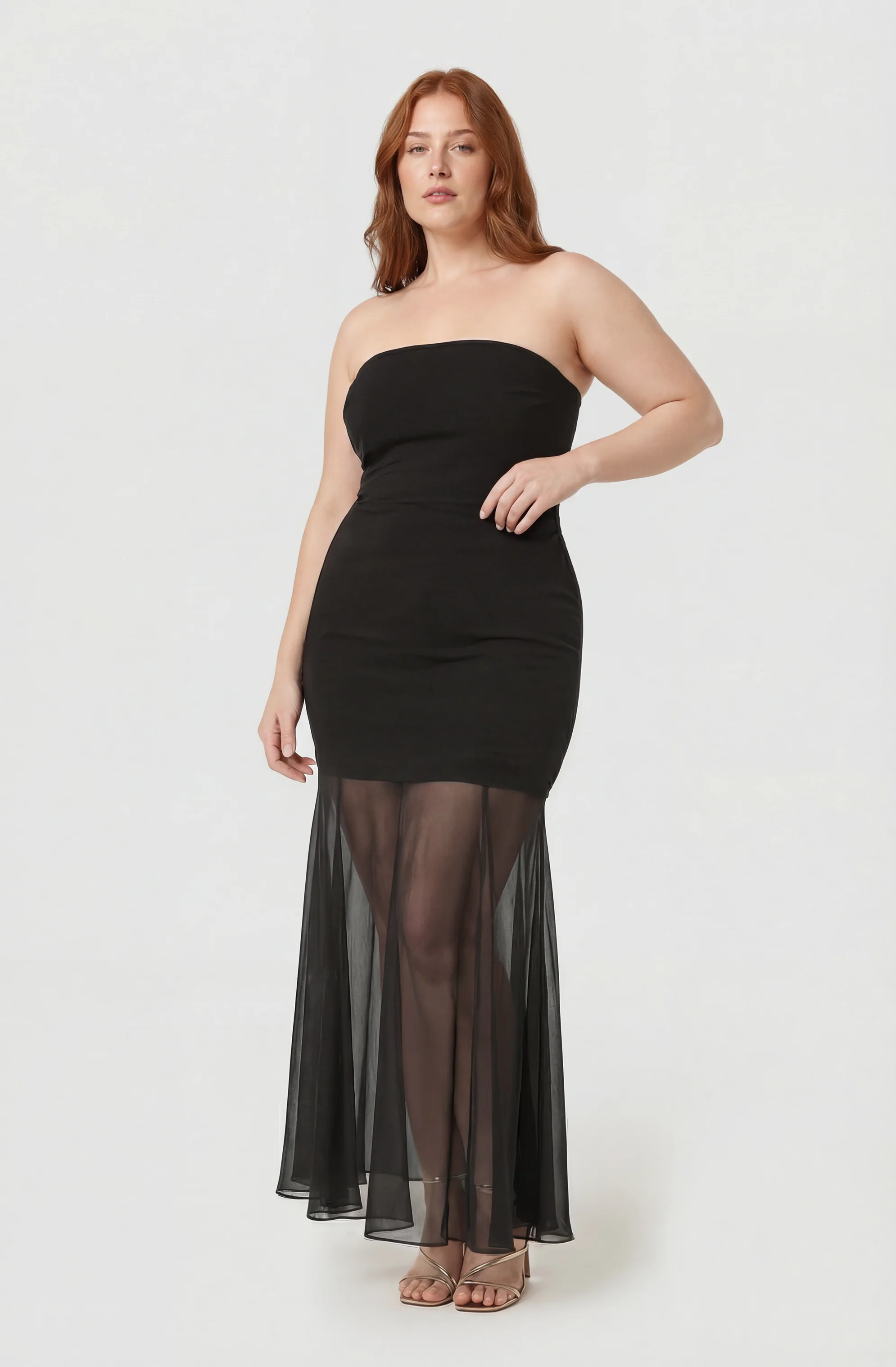 Lizet Strapless Contrast Maxi Dress - luluinthesky