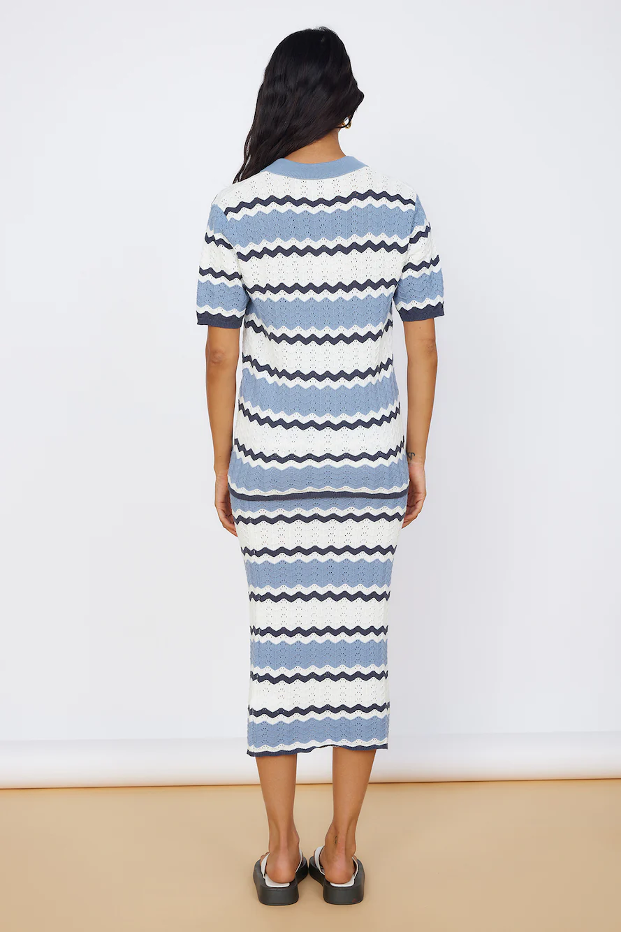 SEVEN WONDERS Caprice Midi Skirt Steel