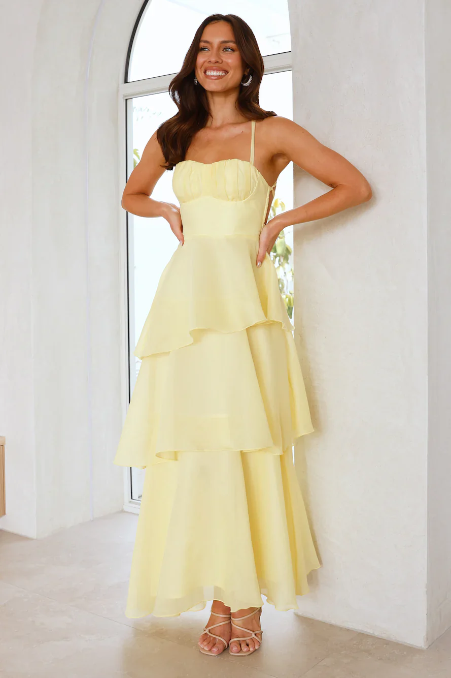 Fashion Personality Maxi Dress Lemon