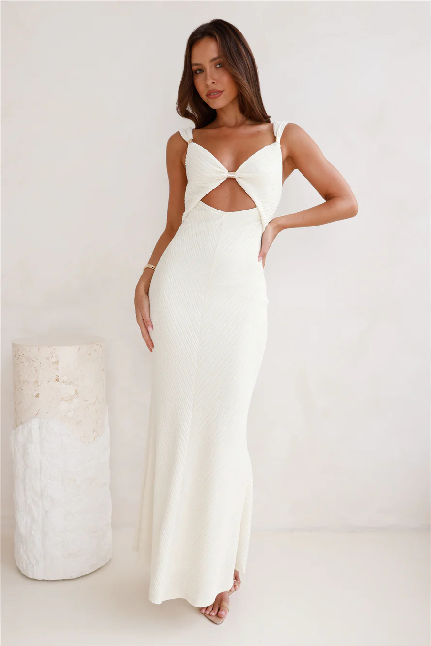 Seychelles Island Maxi Dress Off White - luluinthesky