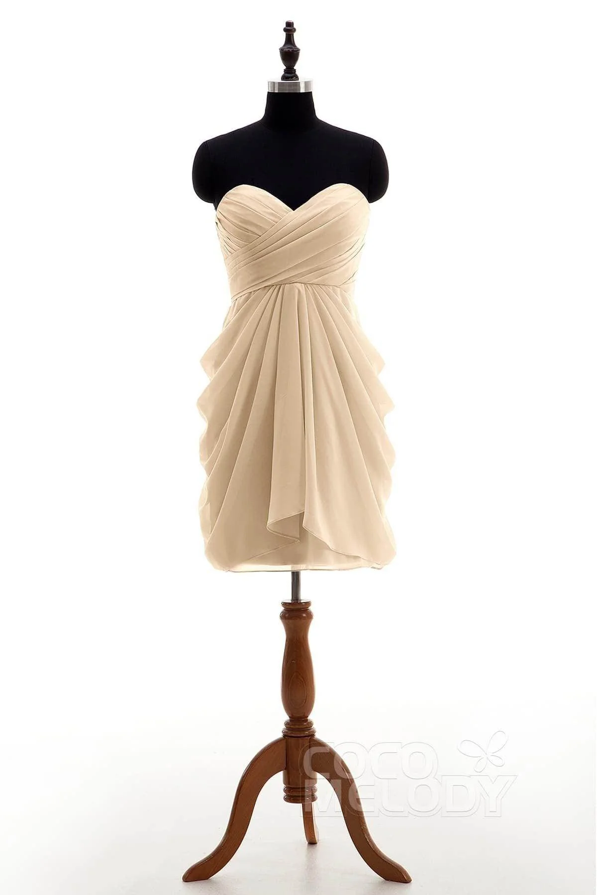 Sheath-Column Knee Length Chiffon Bridesmaid Dress NB2746