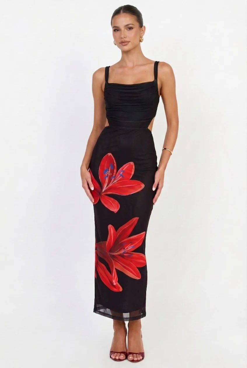 Dream Crush Lace-Up Back Maxi Dress