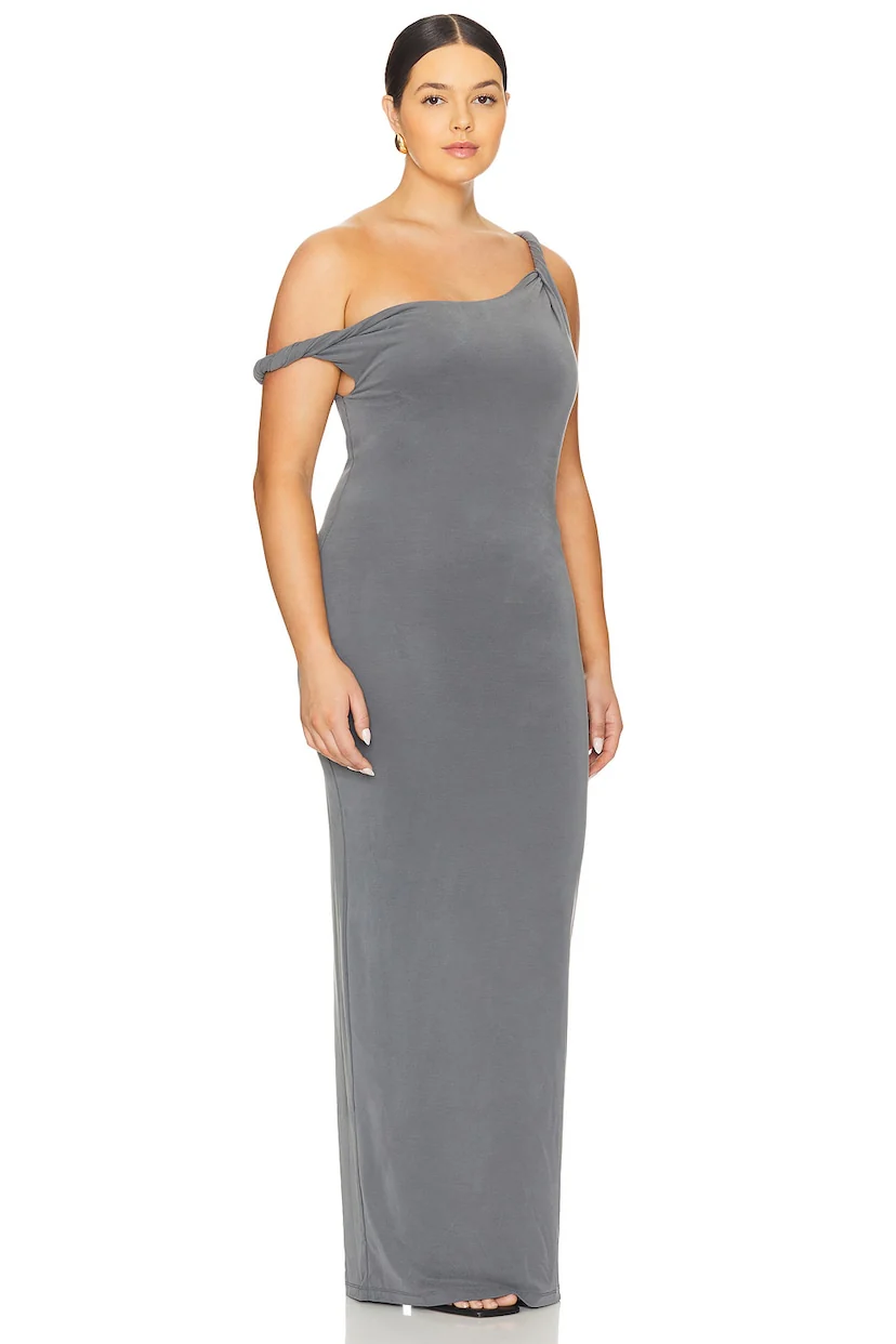 Twist Shoulder Maxi Dress