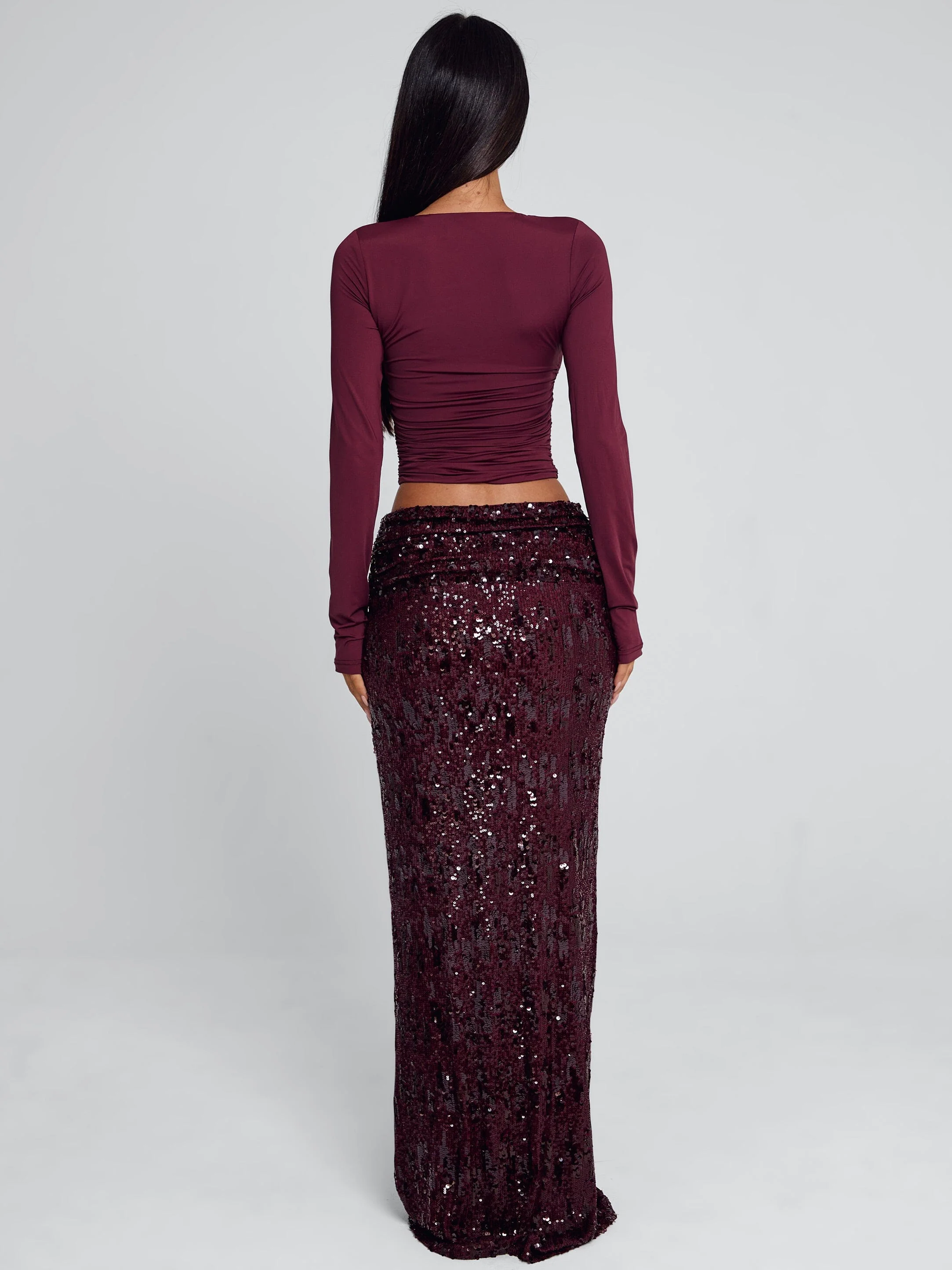 Isle Maxi Skirt Burgundy