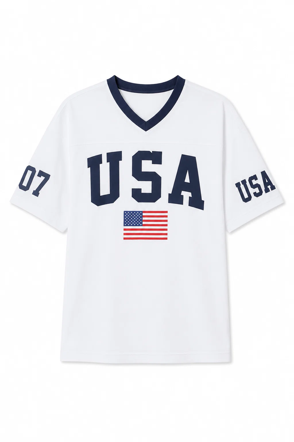 Oversized Graphic V-neck Tee