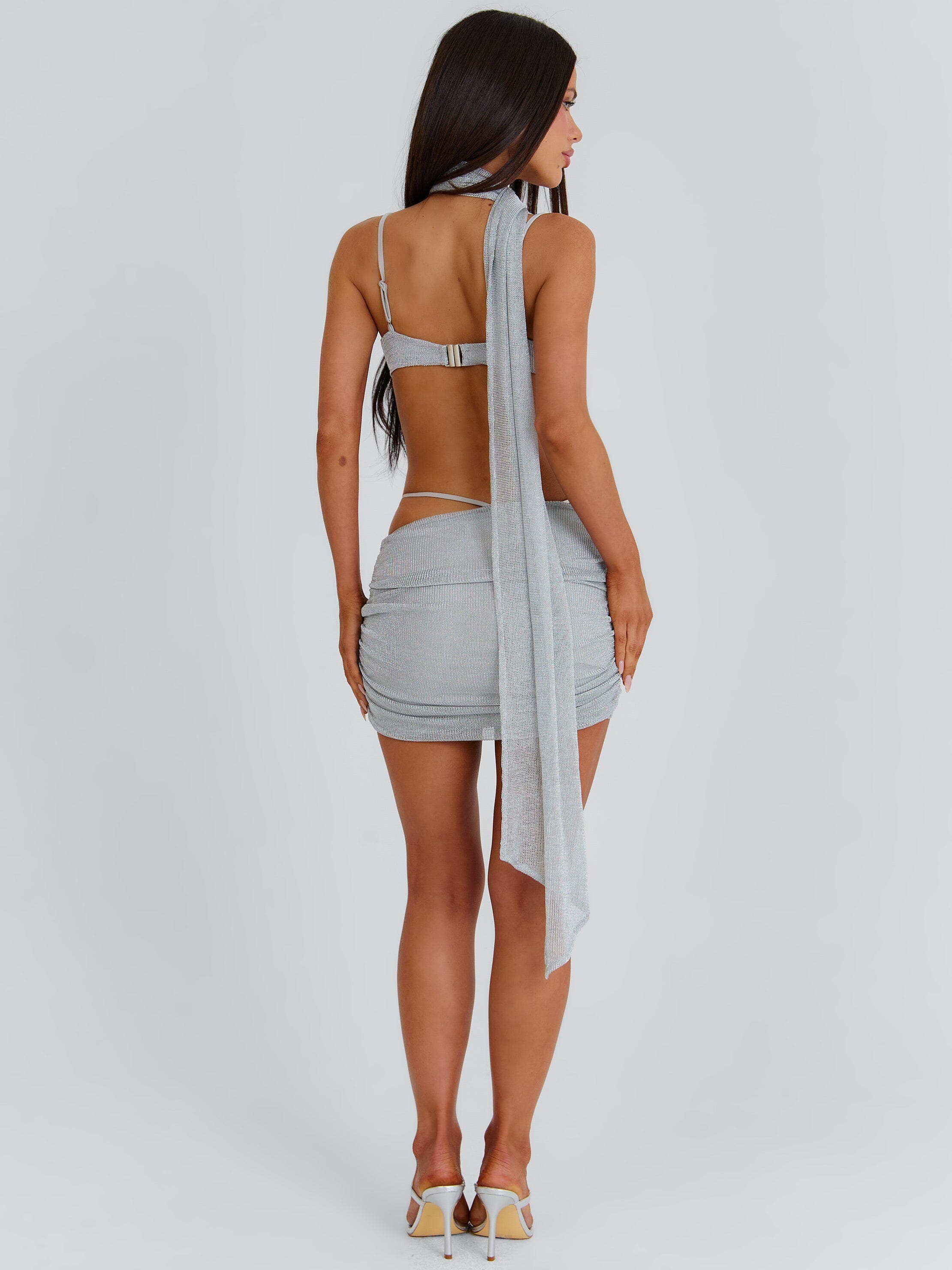 GABE MINI DRESS SILVER