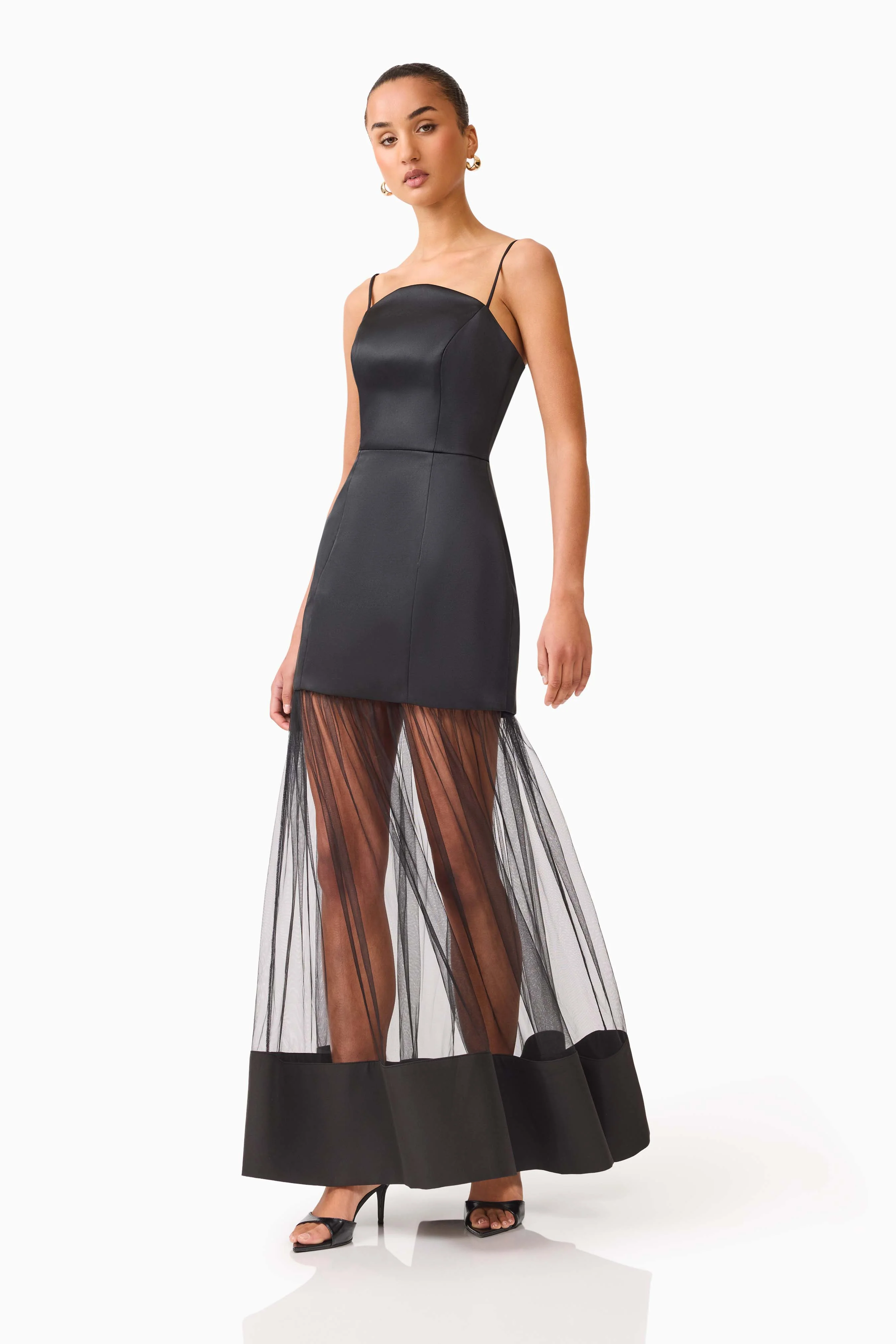 Marcella Strapless Gown in Black