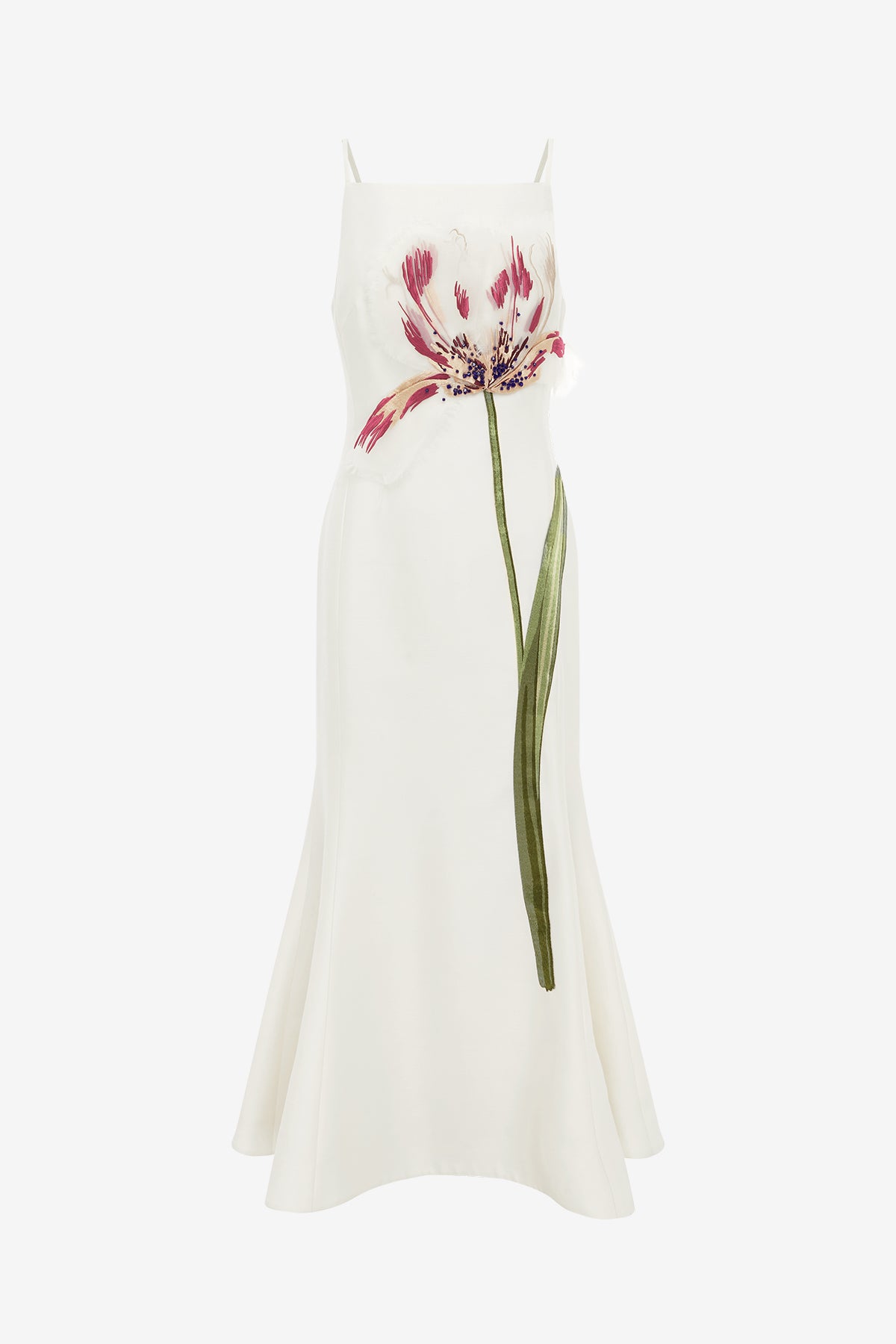 Regina Embellished Wool Blend Midi Dress - Snow