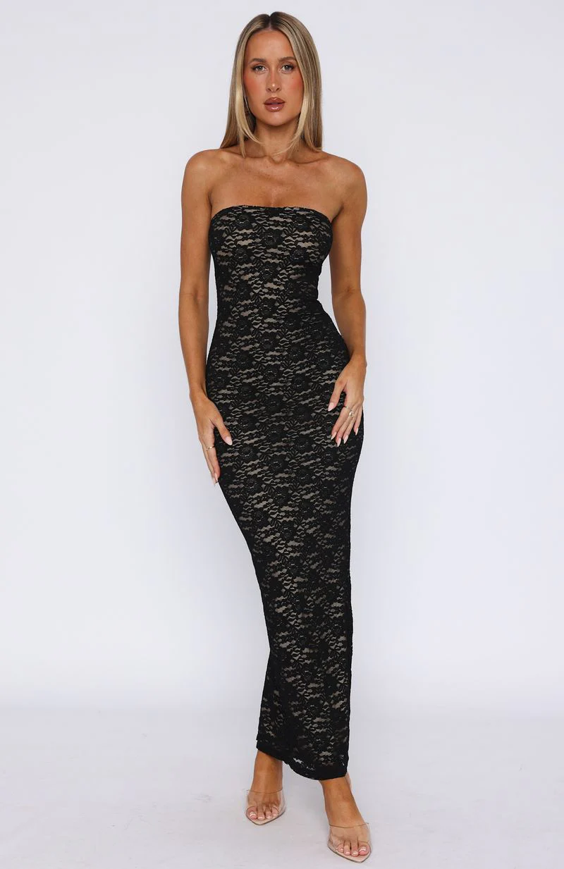 Mad Love Strapless Maxi Dress Black