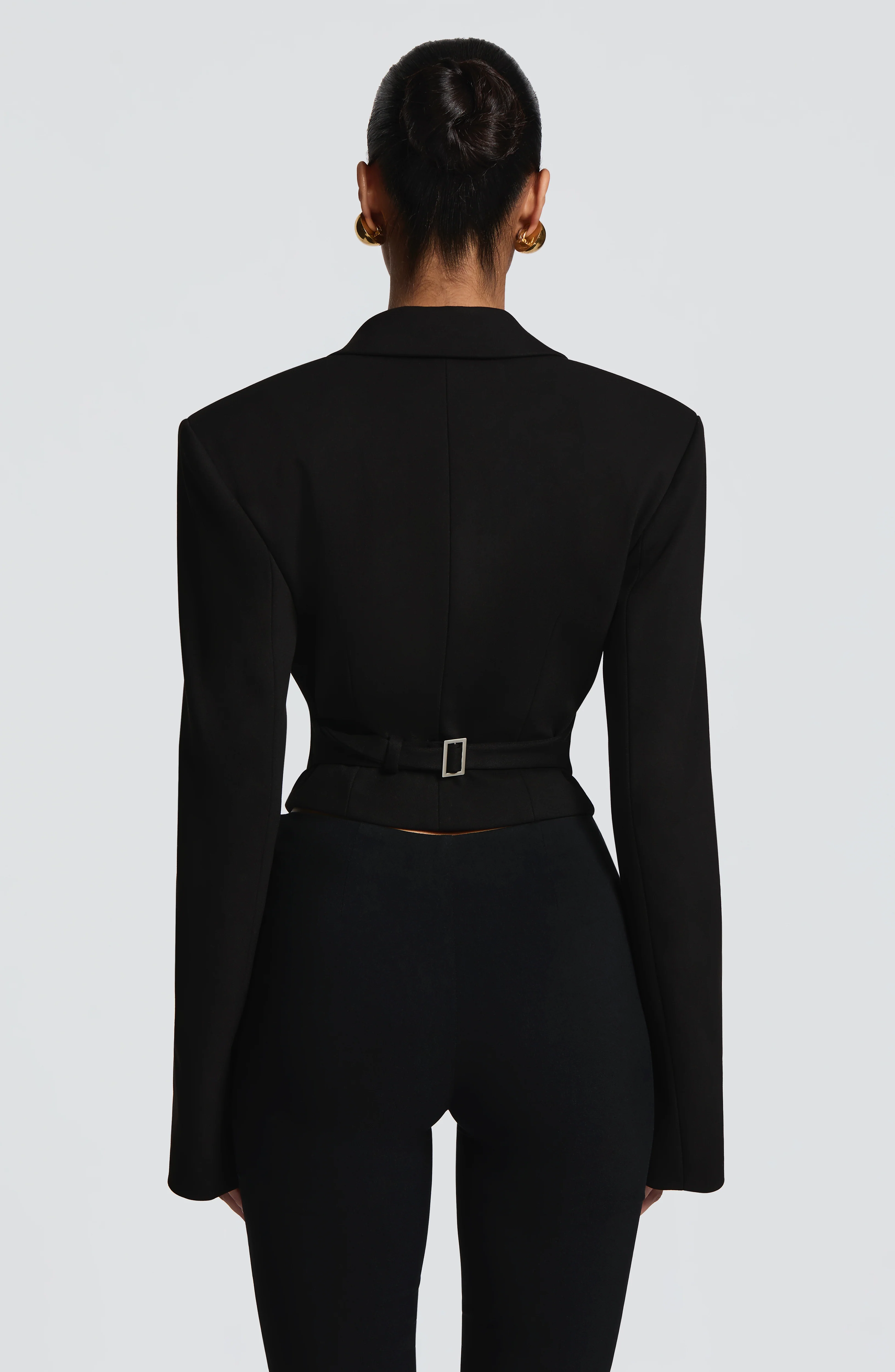 Agatha Cropped Blazer - Black