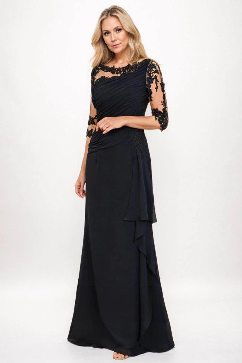 Sheath-Column Maxi Chiffon Mother Dress CM0247
