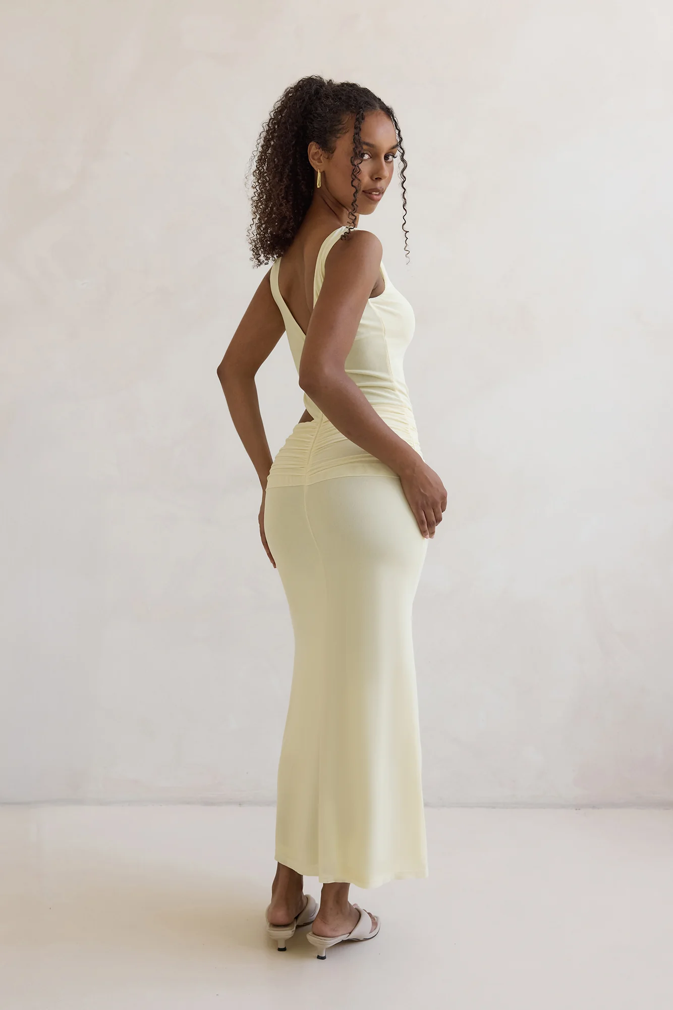 Over And Over Mesh Maxi Dress Yellow