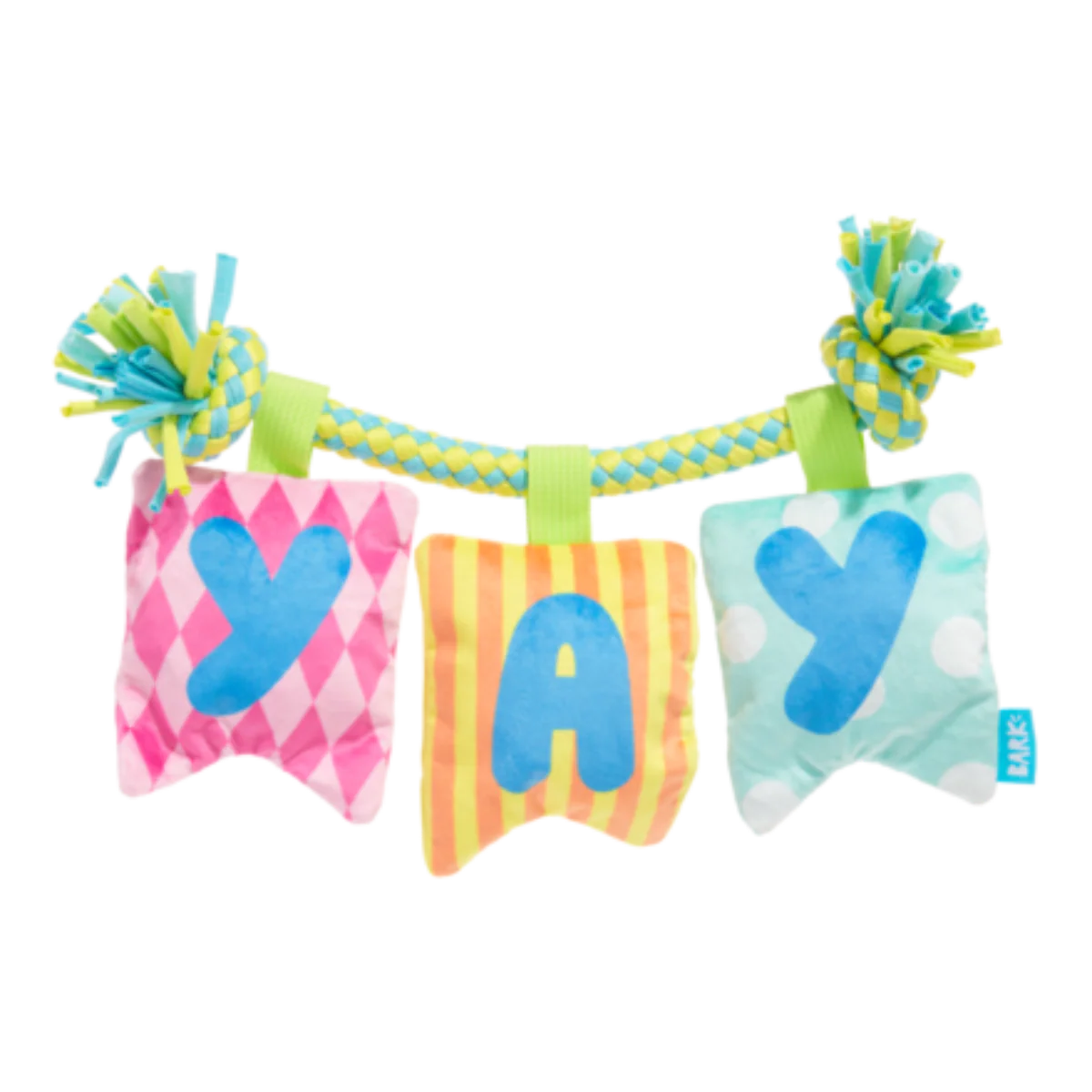 Happy Yay Banner Plush Tug Dog Toy