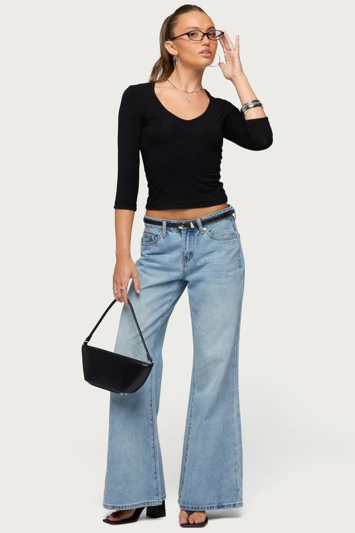 Jamila Three-Quarter Sleeve Top