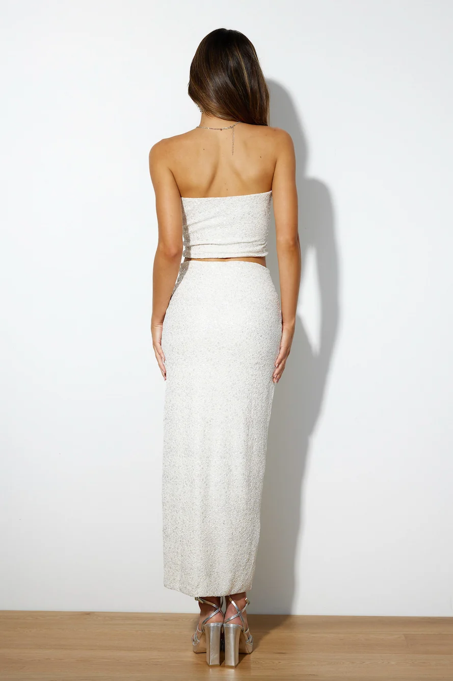 Magic Love Midi Skirt Beige
