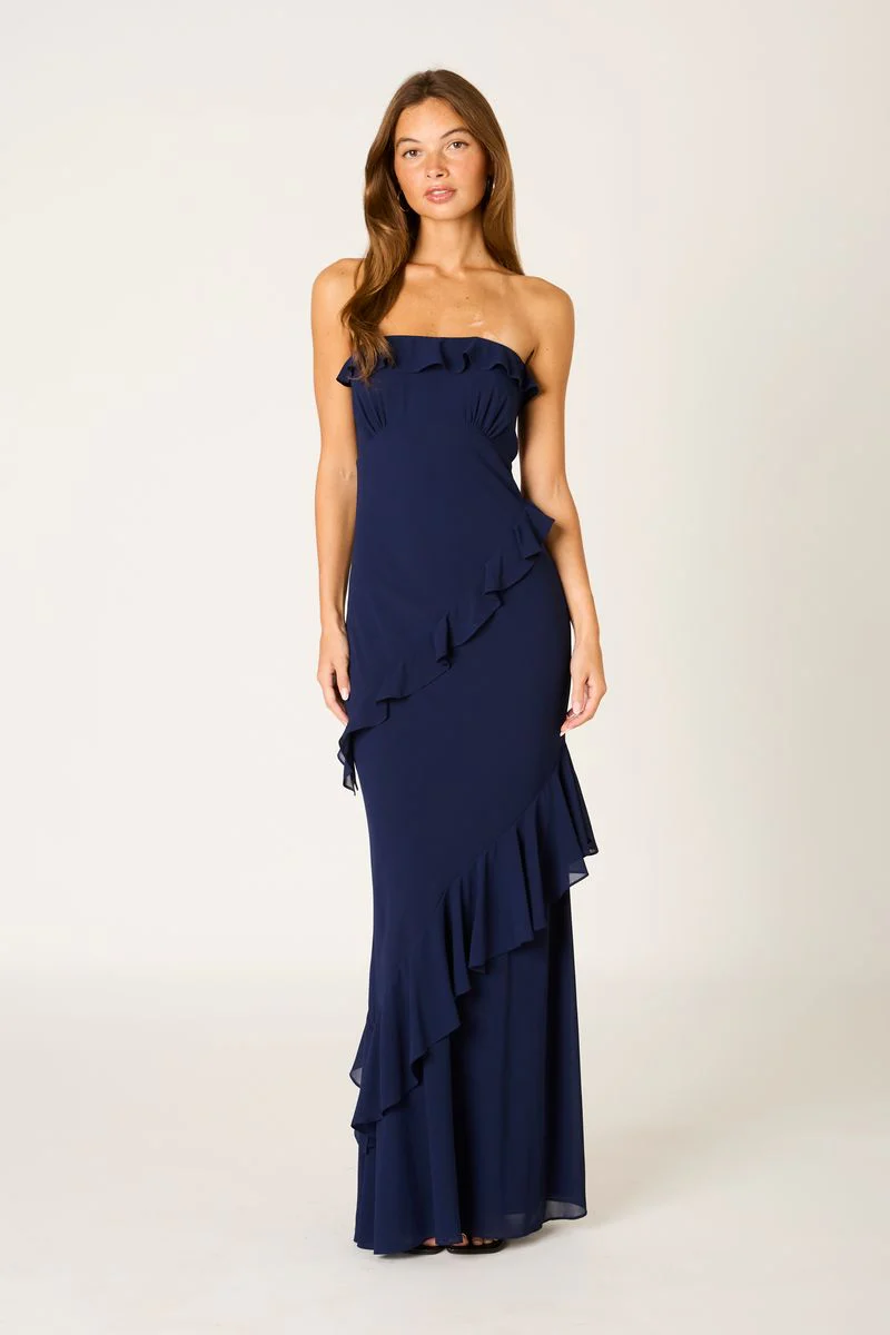 Cascade Ruffle Gown