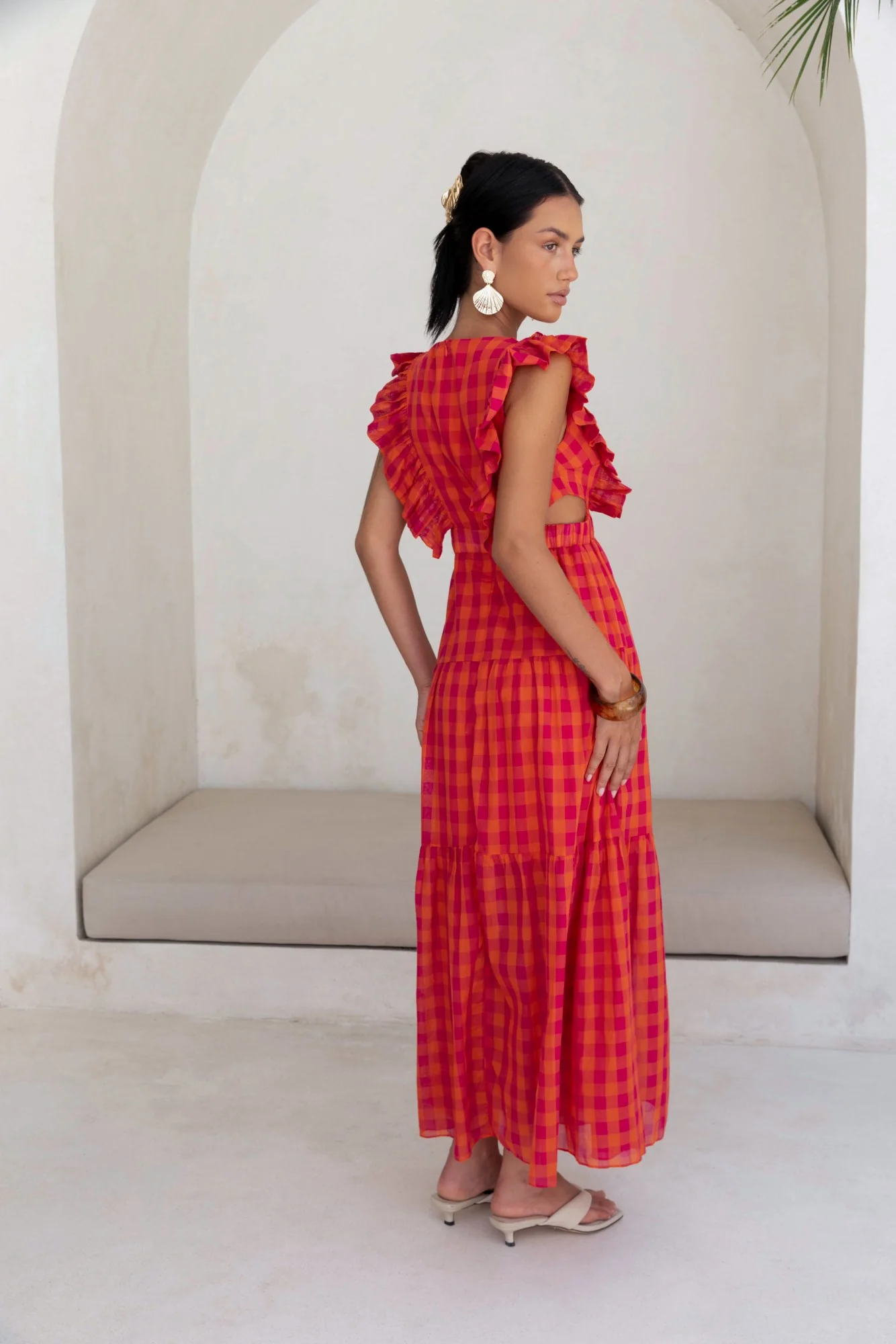 Sunset Picnic Maxi Dress Pink - luluinthesky