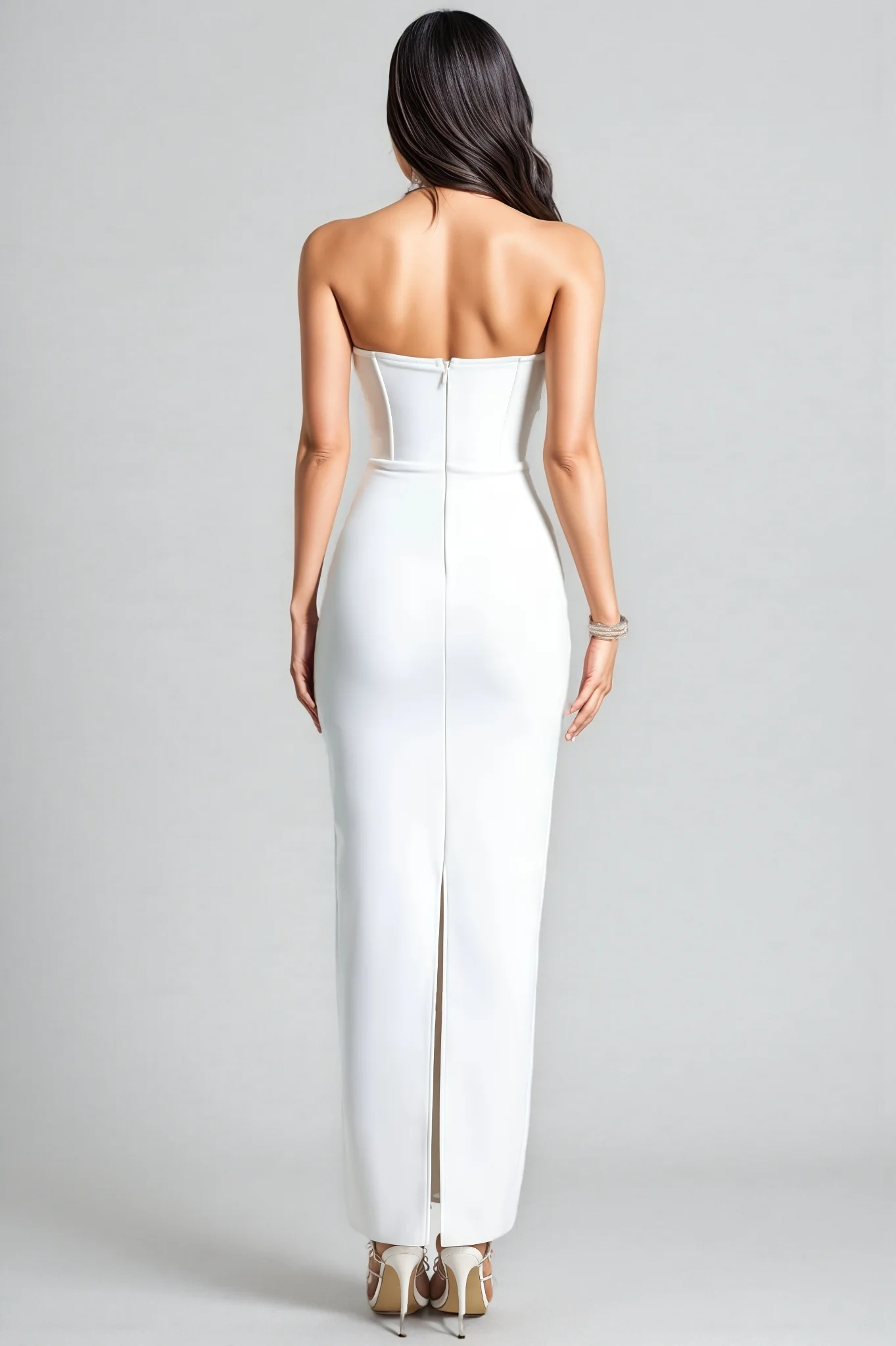 Islay White Rose Off Shoulder Maxi Dress
